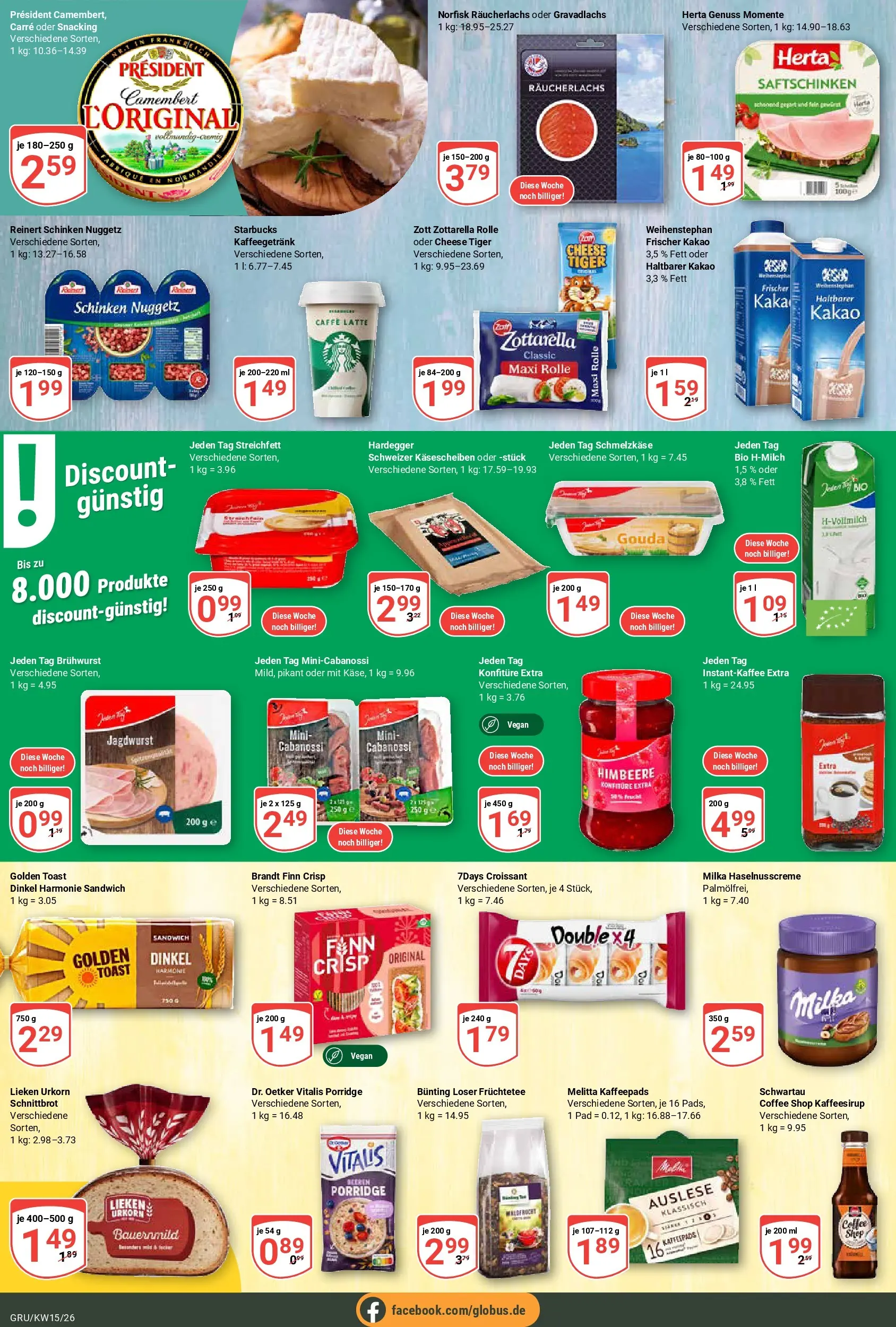 Globus prospekt Grünstadt	 (ab 07.04.2026) » Angebote online | Seite: 10 | Produkte: Toast, Milka, Croissant, Räucherlachs