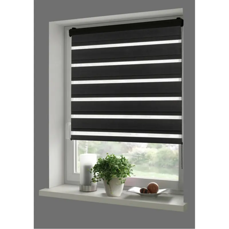 Boviva Doppelrollo mit Blende Black