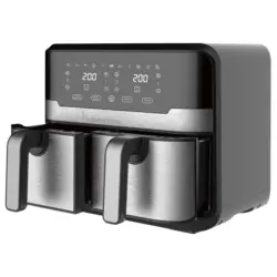 MASTERPRO Hei&szlig;luftfritteuse Doppelbeh&auml;lter BGMP-9178-BK