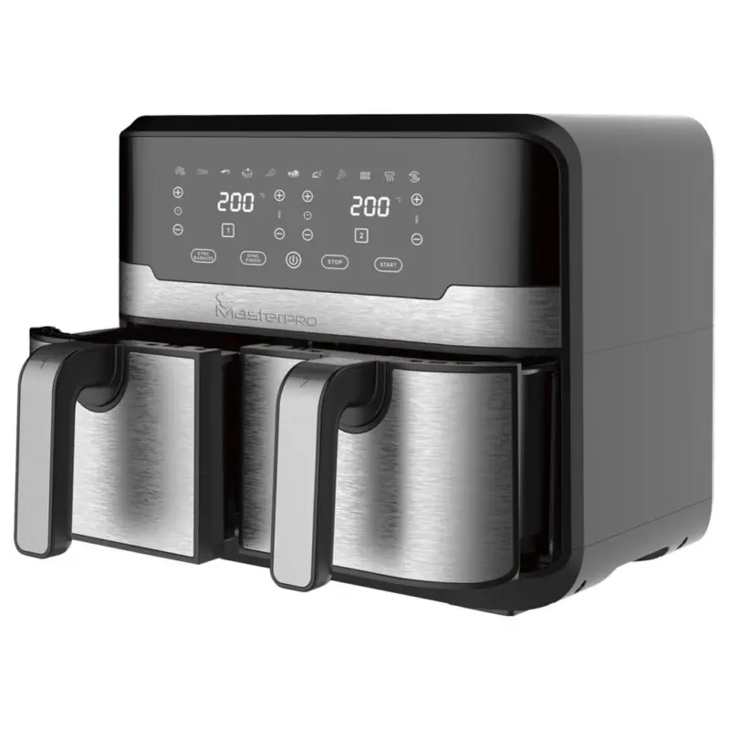 MASTERPRO Hei&szlig;luftfritteuse Doppelbeh&auml;lter BGMP-9178-BK