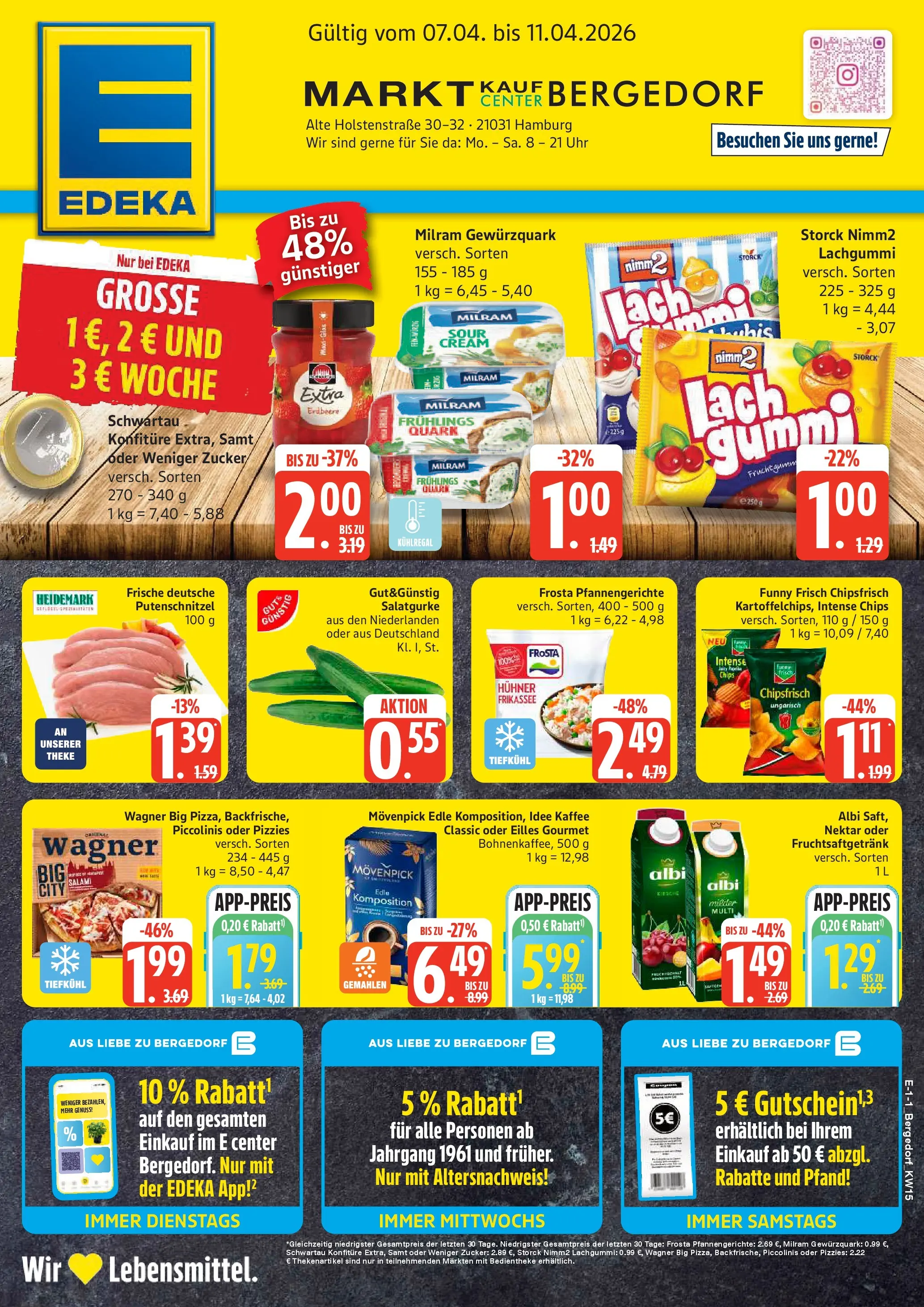 Edeka prospekt Hamburg	 (ab 05.04.2026) » Angebote Online | Seite: 1 | Produkte: Idee kaffee, Kaffee, Putenschnitzel, Uhr