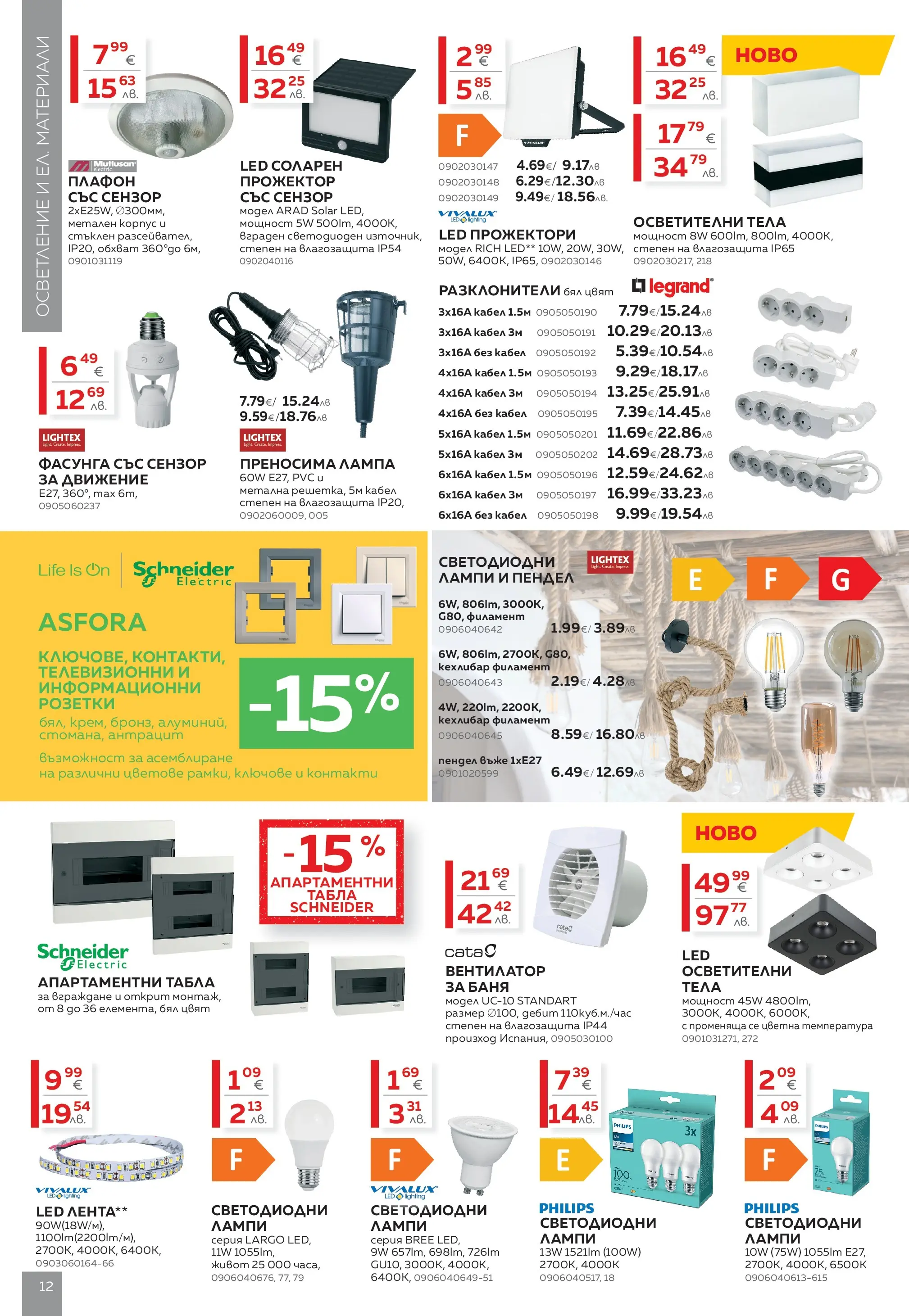 MASTERHAUS - Предложения от Masterhaus с валидност до 23.04.2026 валидна от: 02.04.2026 - 23.04.2026 - онлайн брошура | Страница: 12 | Продукти: Ключове, Вентилатор, Баня, Лампа