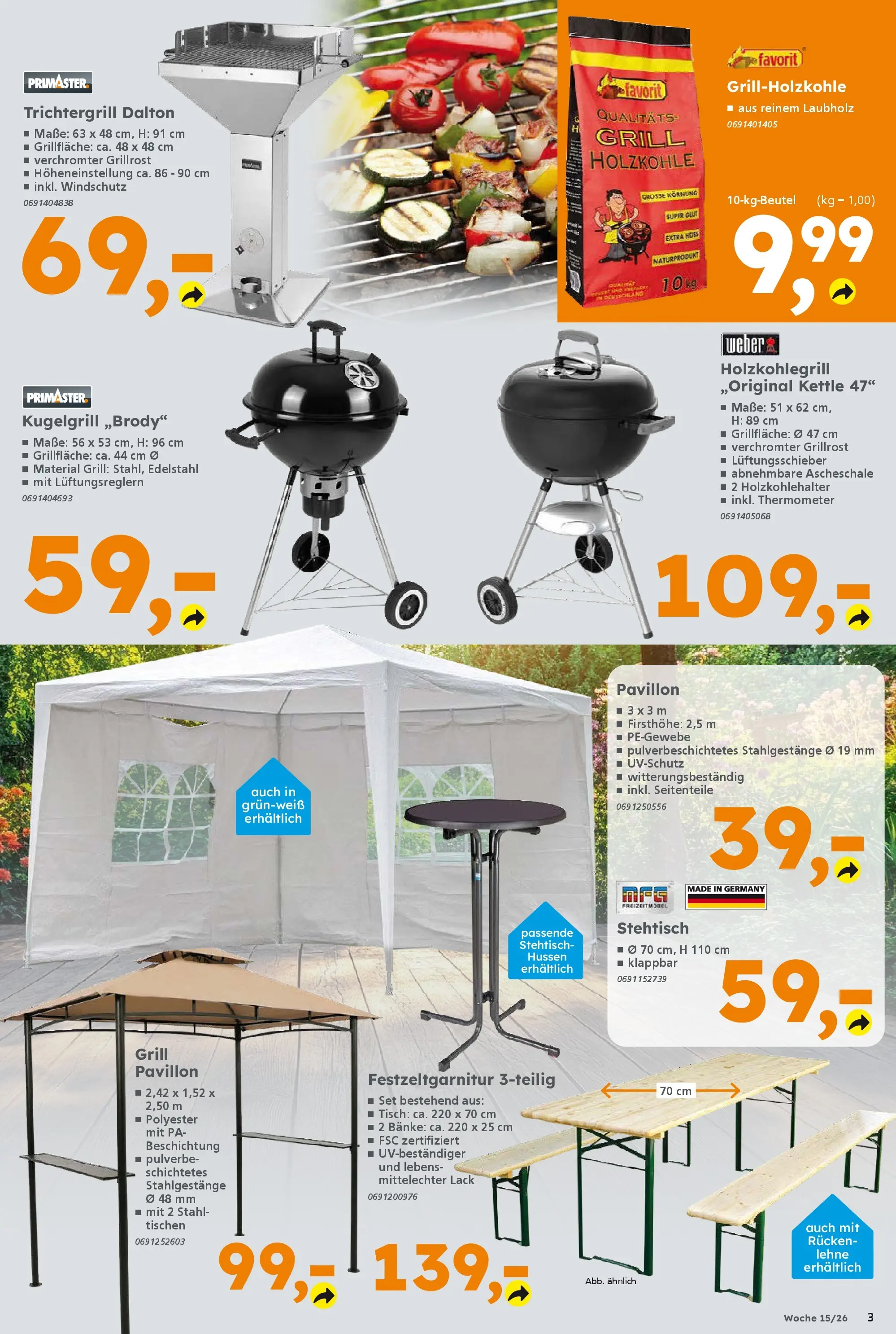 Globus Baumarkt Prospekt Dresden	 (ab 06.04.2026) zum Blättern | Seite: 3 | Produkte: Grill, Thermometer, Tisch