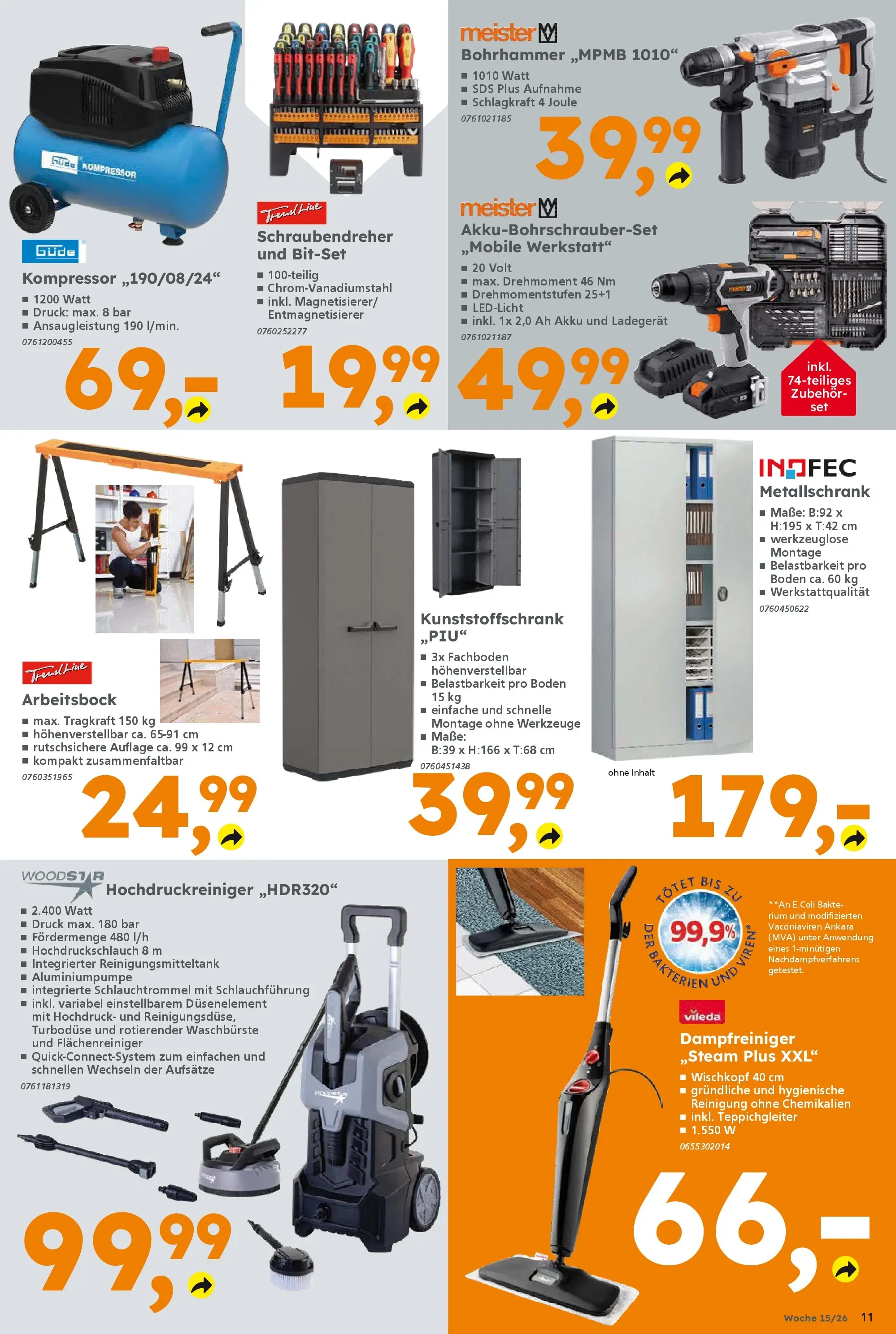 Globus Baumarkt Prospekt Dresden	 (ab 06.04.2026) zum Blättern | Seite: 11 | Produkte: Hochdruckreiniger, Ladegerät