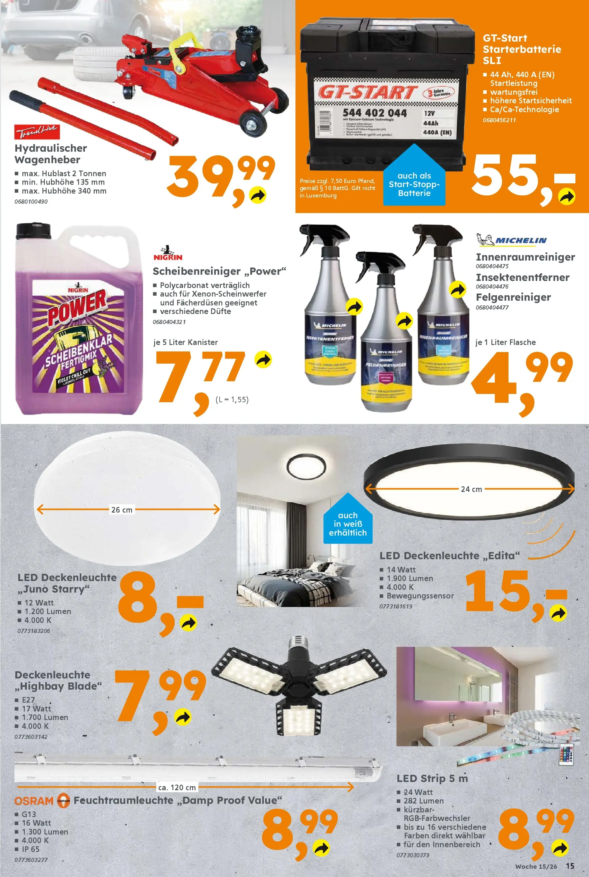 Globus Baumarkt Prospekt Dresden	 (ab 06.04.2026) zum Blättern | Seite: 15 | Produkte: Batterie