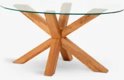 JYSK Măsuță cafea AGERBY 60x100 sticlă/stejar natur