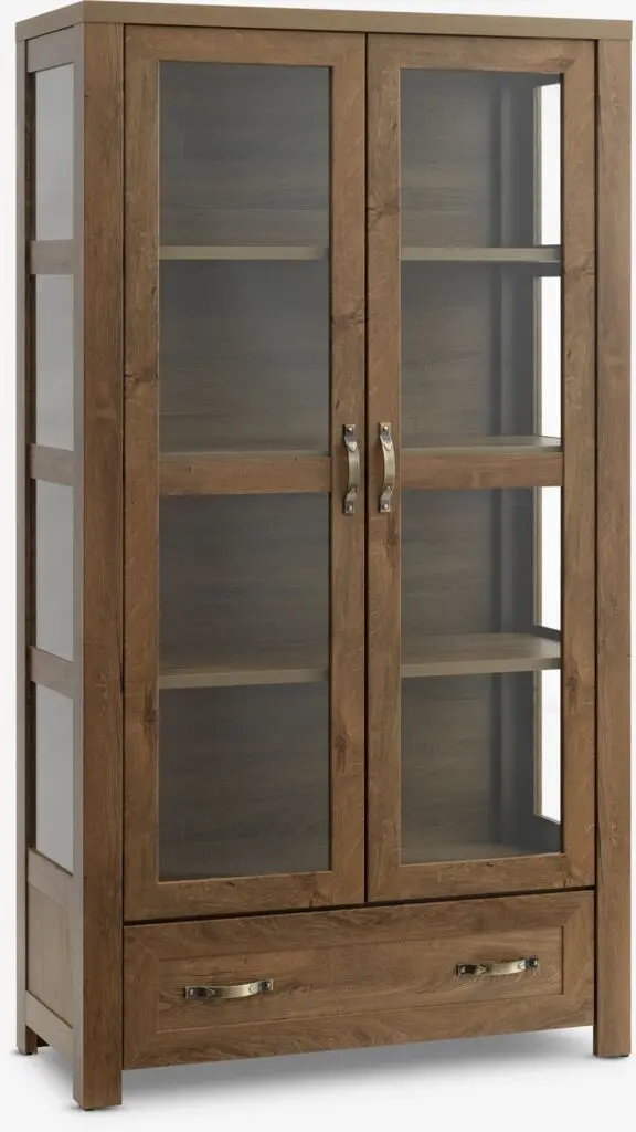 JYSK Vitrină JUNGEN 2 uși 1 sertar stejar sălbatic