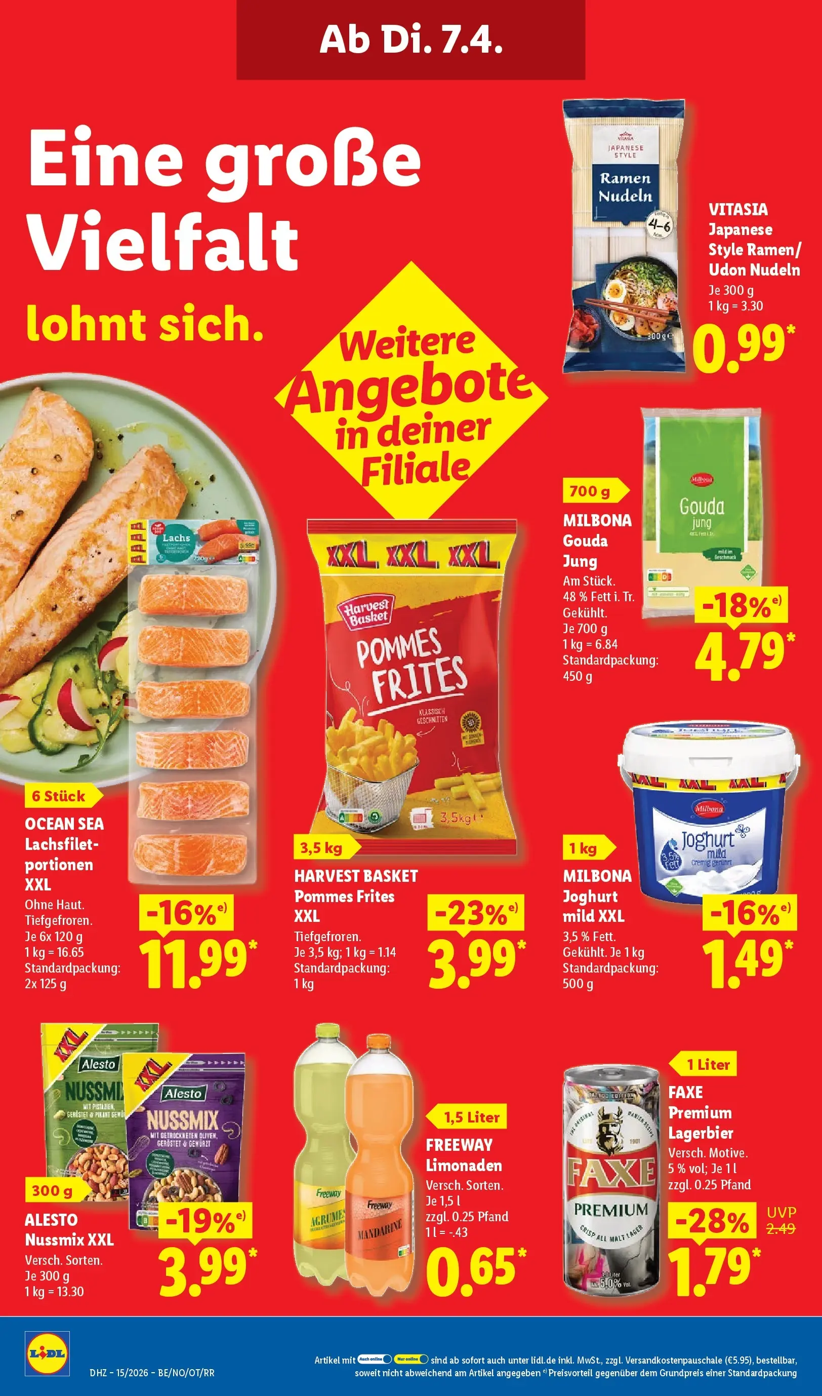 Lidl Prospekt Senftenberg (ab 05.04.2026) zum Blättern » Angebote | Seite: 16 | Produkte: Joghurt, Pommes, Pommes frites, Lachs