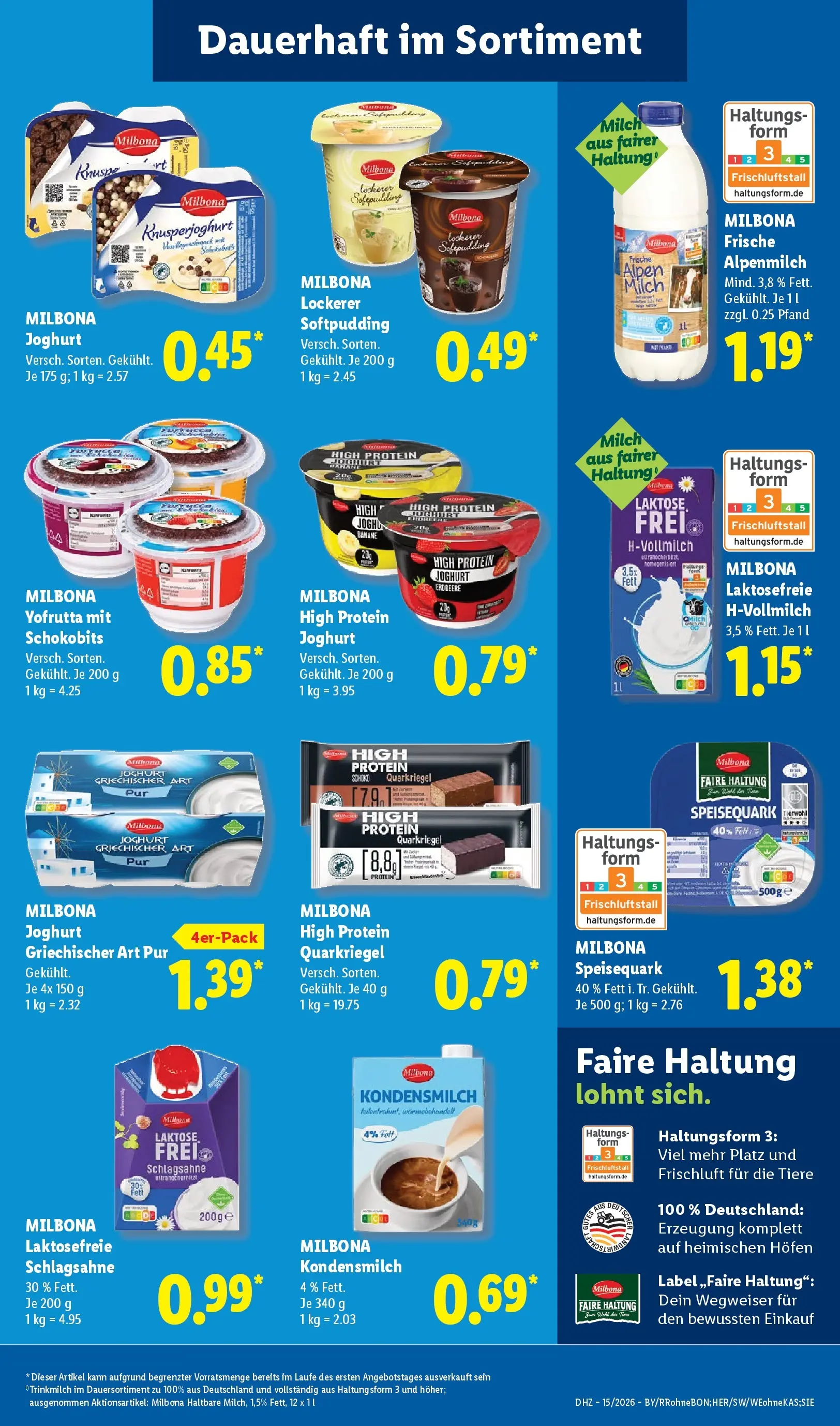 Lidl Prospekt Künzell (ab 05.04.2026) zum Blättern » Angebote | Seite: 19 | Produkte: Schlagsahne, Milch, Joghurt, Speisequark