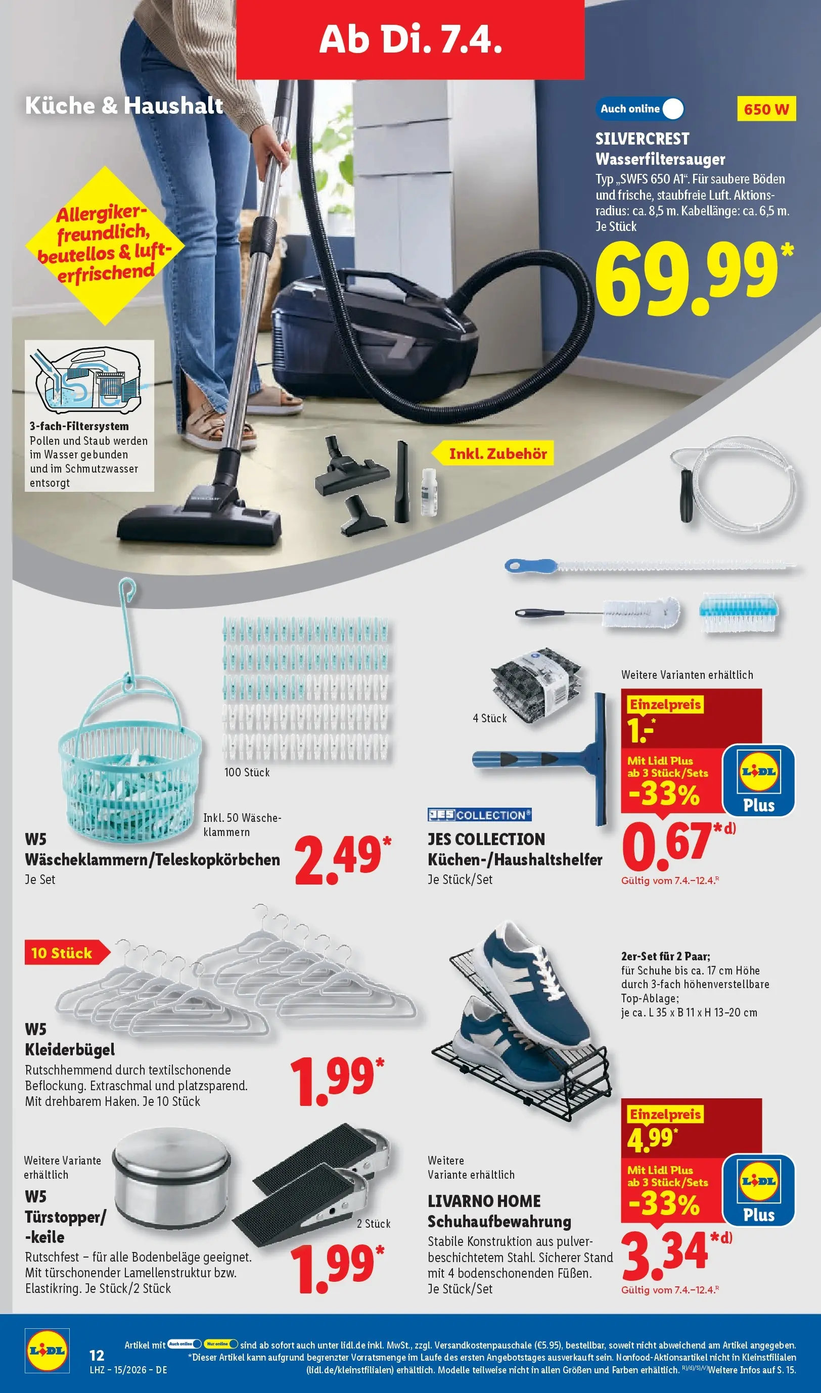 Lidl Prospekt Senftenberg (ab 05.04.2026) zum Blättern » Angebote | Seite: 22 | Produkte: Küche, Kleiderbügel, Wasser