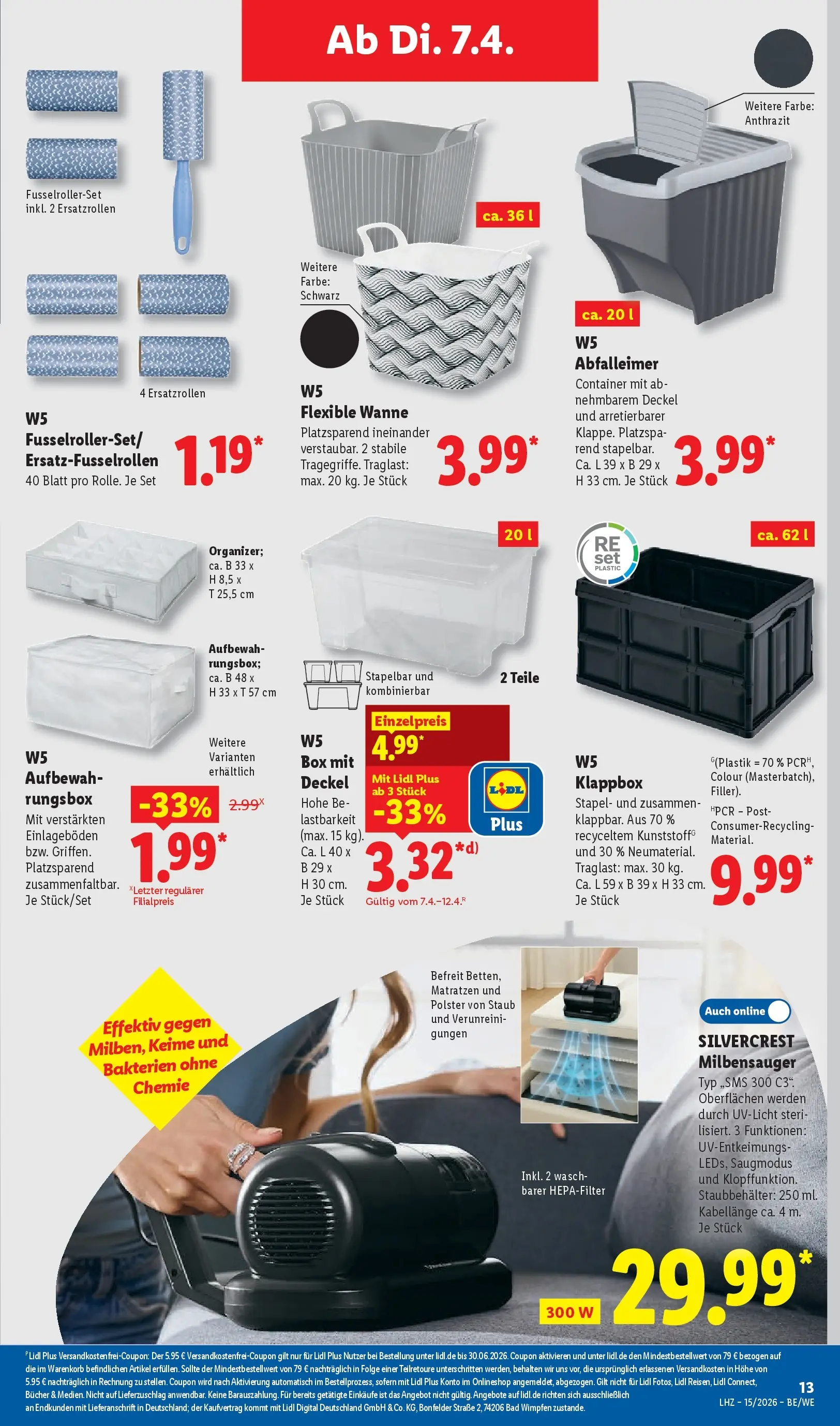 Lidl Prospekt Plettenberg (ab 05.04.2026) zum Blättern » Angebote | Seite: 23 | Produkte: Box, Bad, Abfalleimer