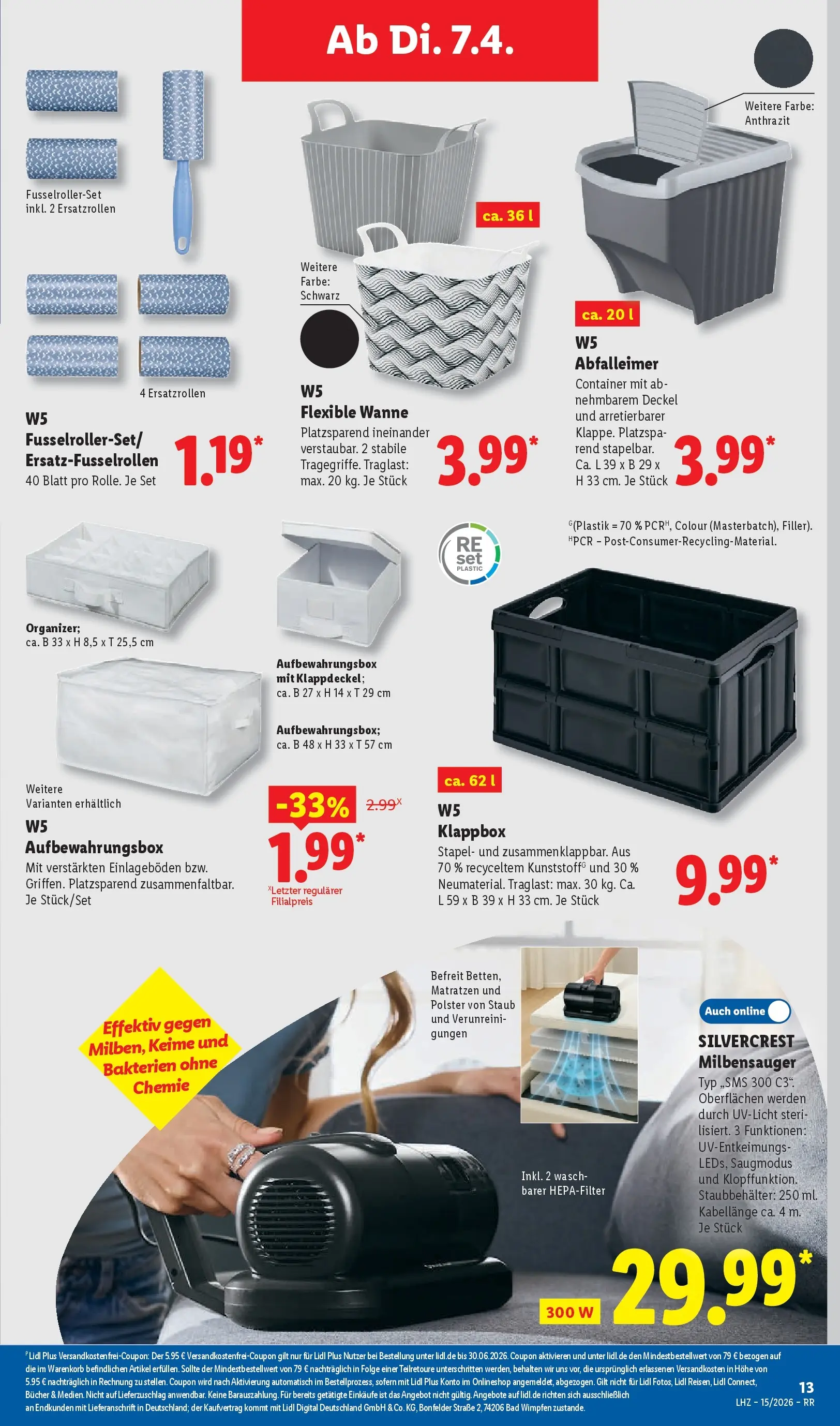 Lidl Prospekt Hagen (ab 05.04.2026) zum Blättern » Angebote | Seite: 19 | Produkte: Bad, Abfalleimer