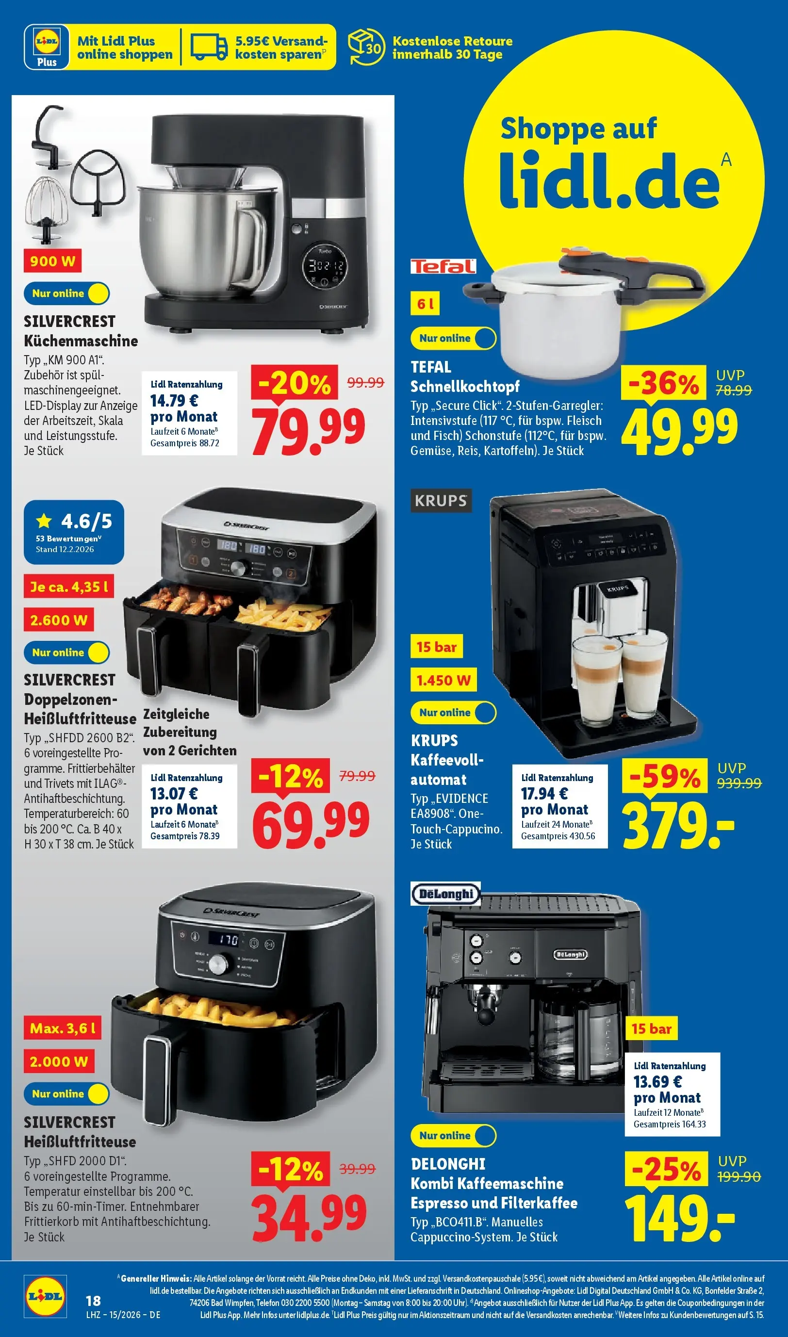 Lidl Prospekt Senftenberg (ab 05.04.2026) zum Blättern » Angebote | Seite: 26 | Produkte: Krups, Kaffeemaschine, Fisch, Telefon