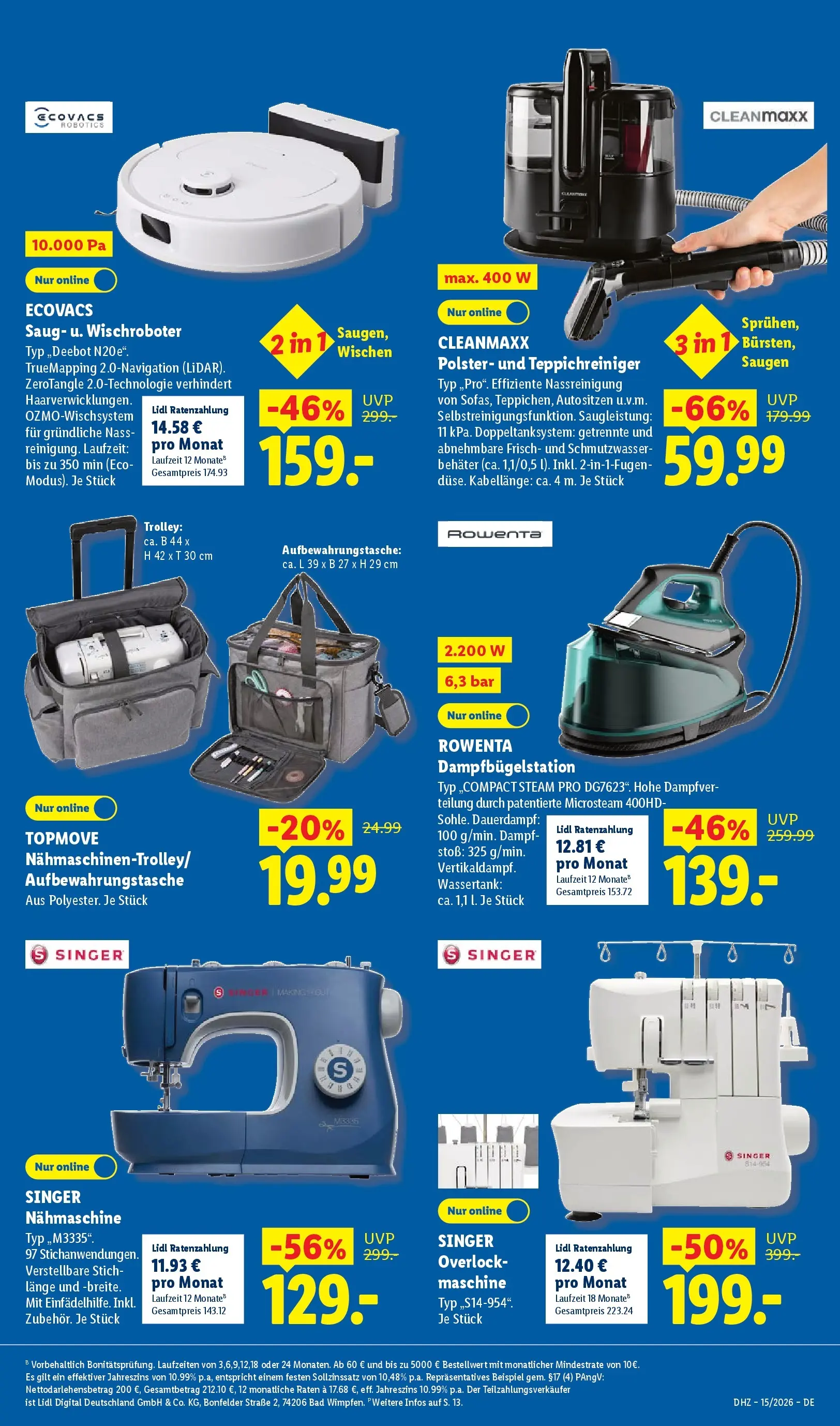 Lidl Prospekt Senftenberg (ab 05.04.2026) zum Blättern » Angebote | Seite: 27 | Produkte: Nähmaschine, Bad