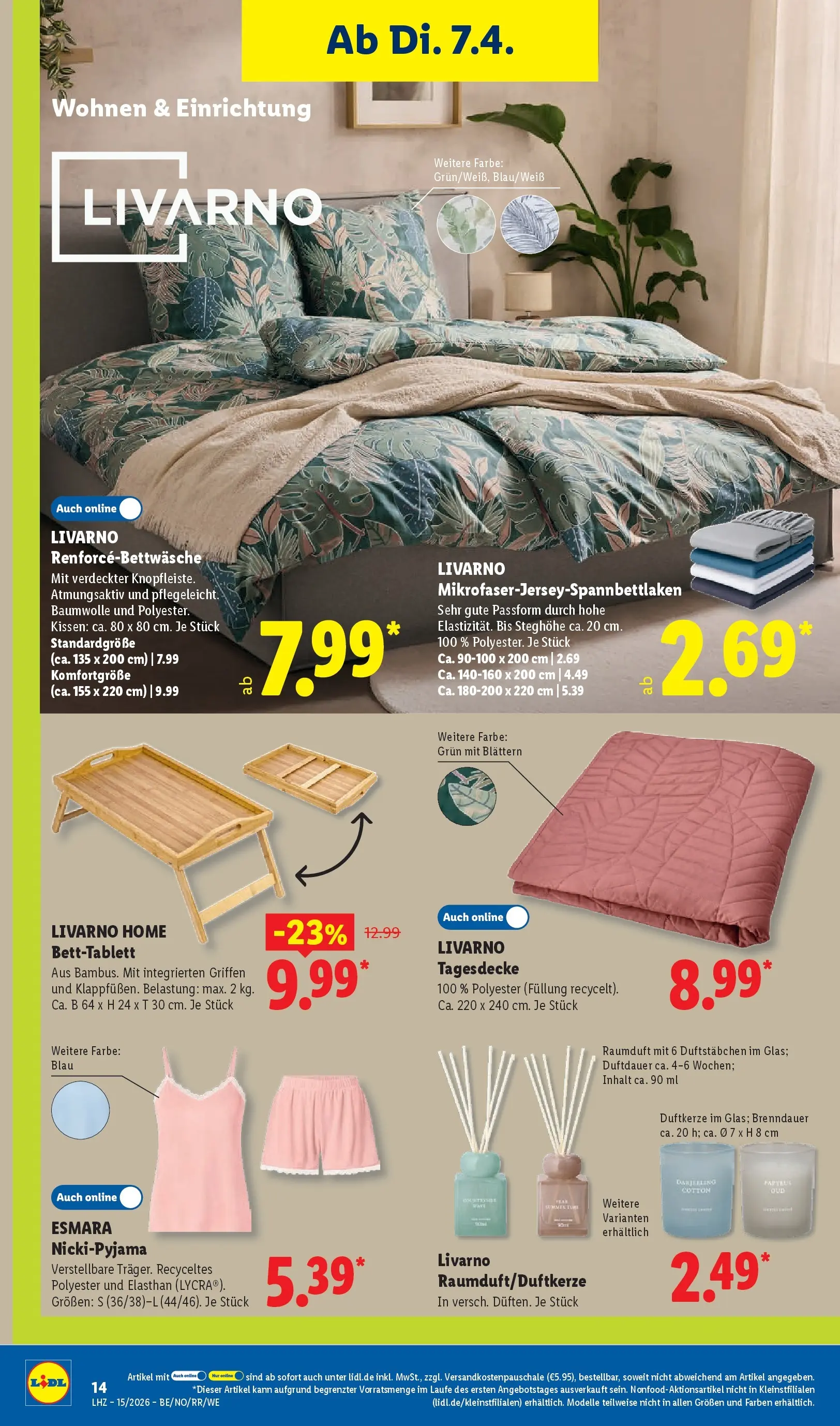 Lidl Prospekt Emlichheim (ab 05.04.2026) zum Blättern » Angebote | Seite: 30 | Produkte: Kissen, Tagesdecke