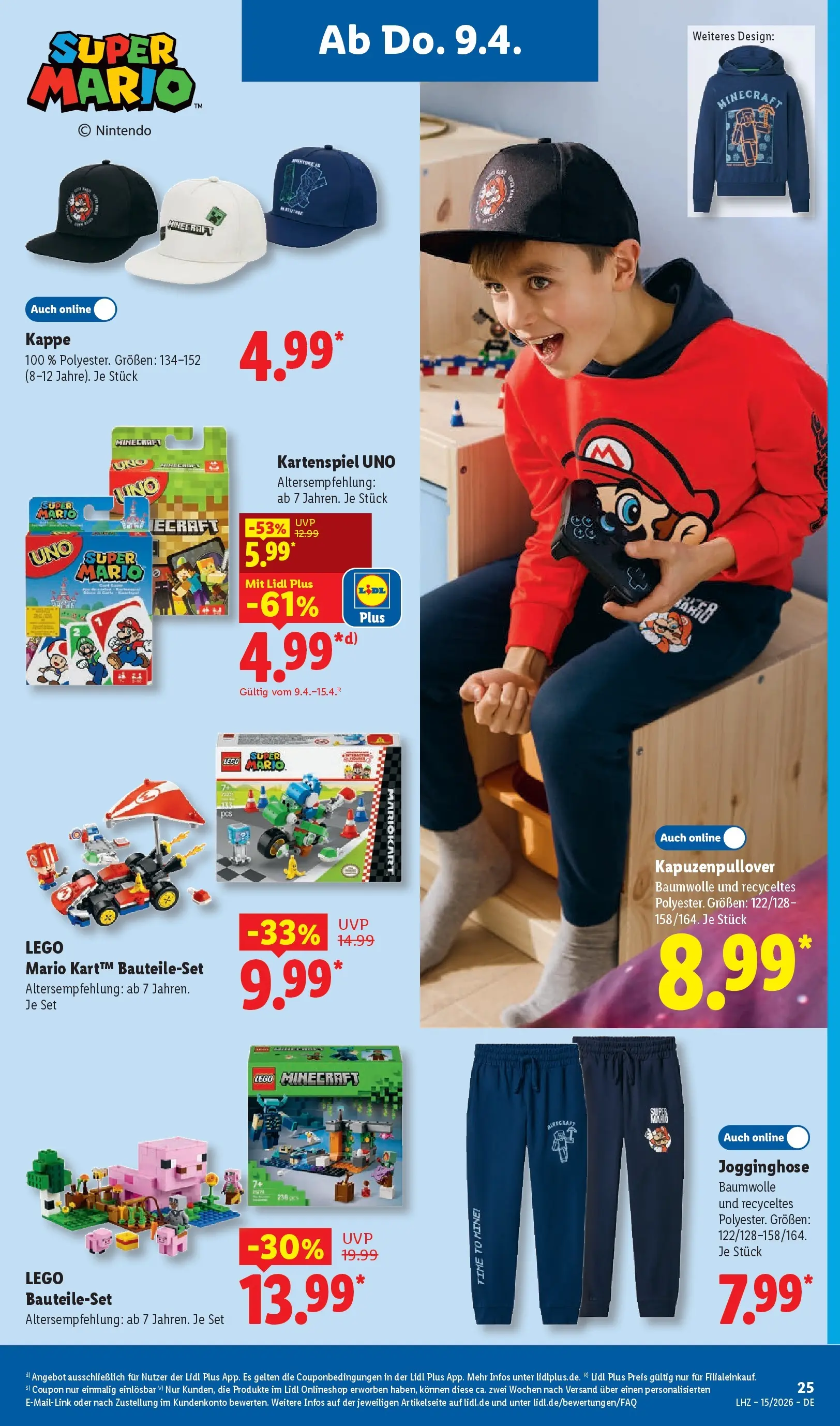Lidl Prospekt Senftenberg (ab 05.04.2026) zum Blättern » Angebote | Seite: 39 | Produkte: Jogginghose, Kapuzenpullover, Kappe