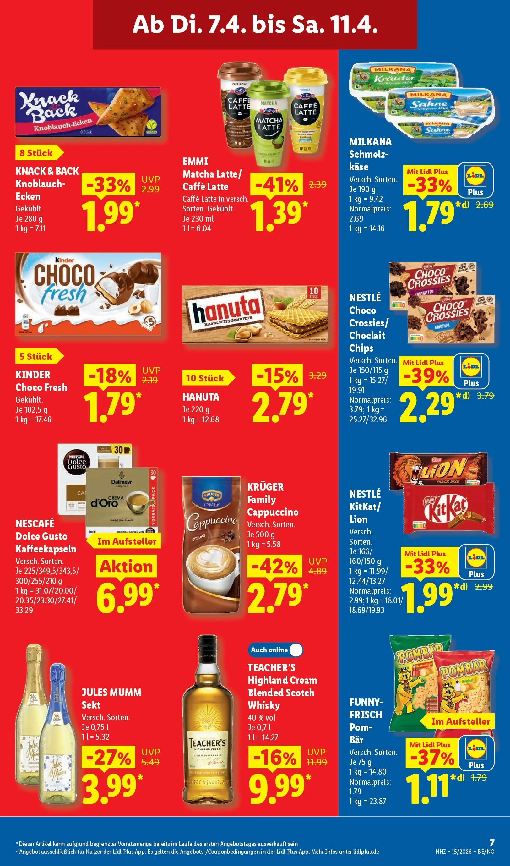 Lidl Prospekt Emlichheim (ab 05.04.2026) zum Blättern » Angebote | Seite: 9 | Produkte: Whisky, Sekt, Jules mumm, Chips