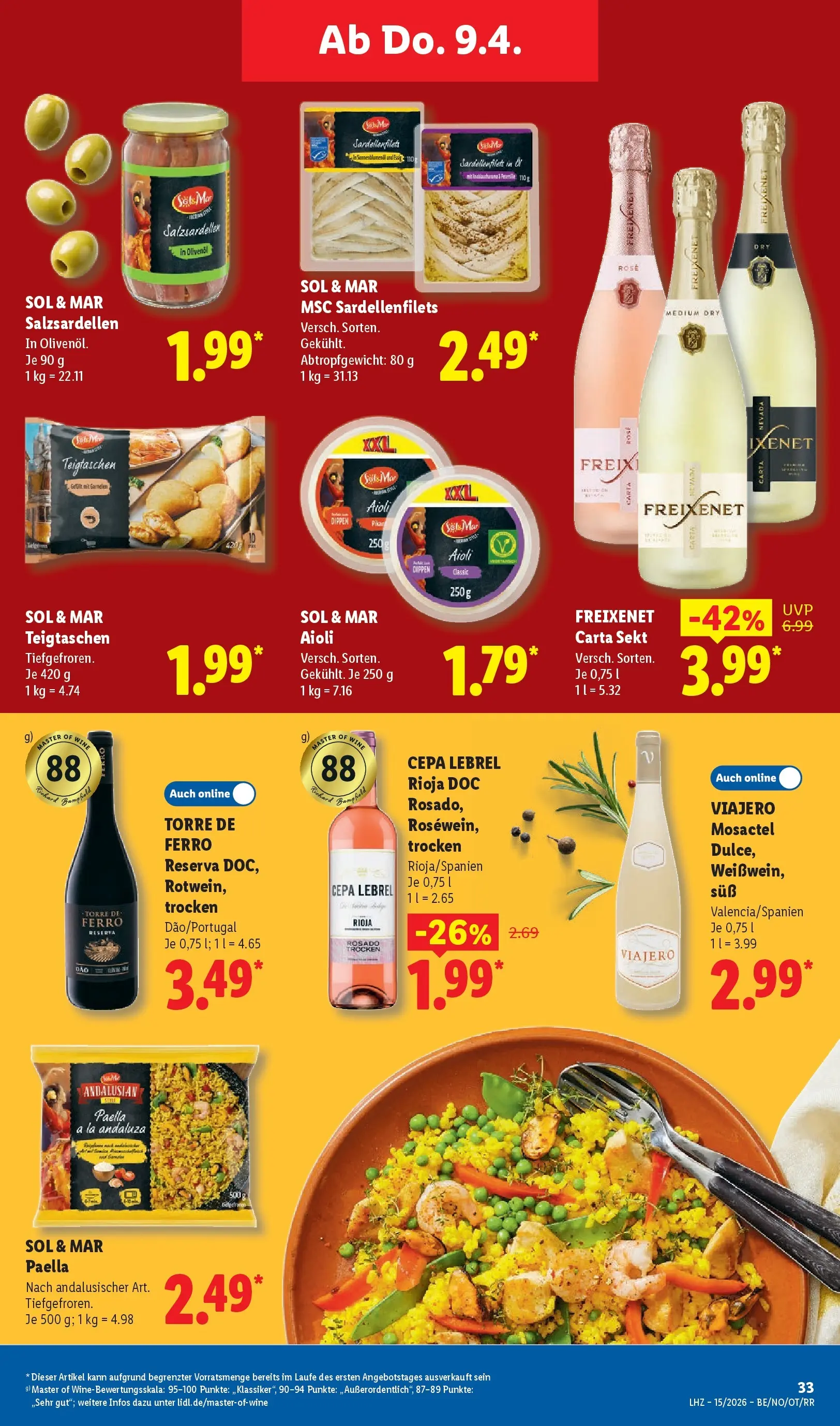 Lidl Prospekt Senftenberg (ab 05.04.2026) zum Blättern » Angebote | Seite: 47 | Produkte: Freixenet, Sekt