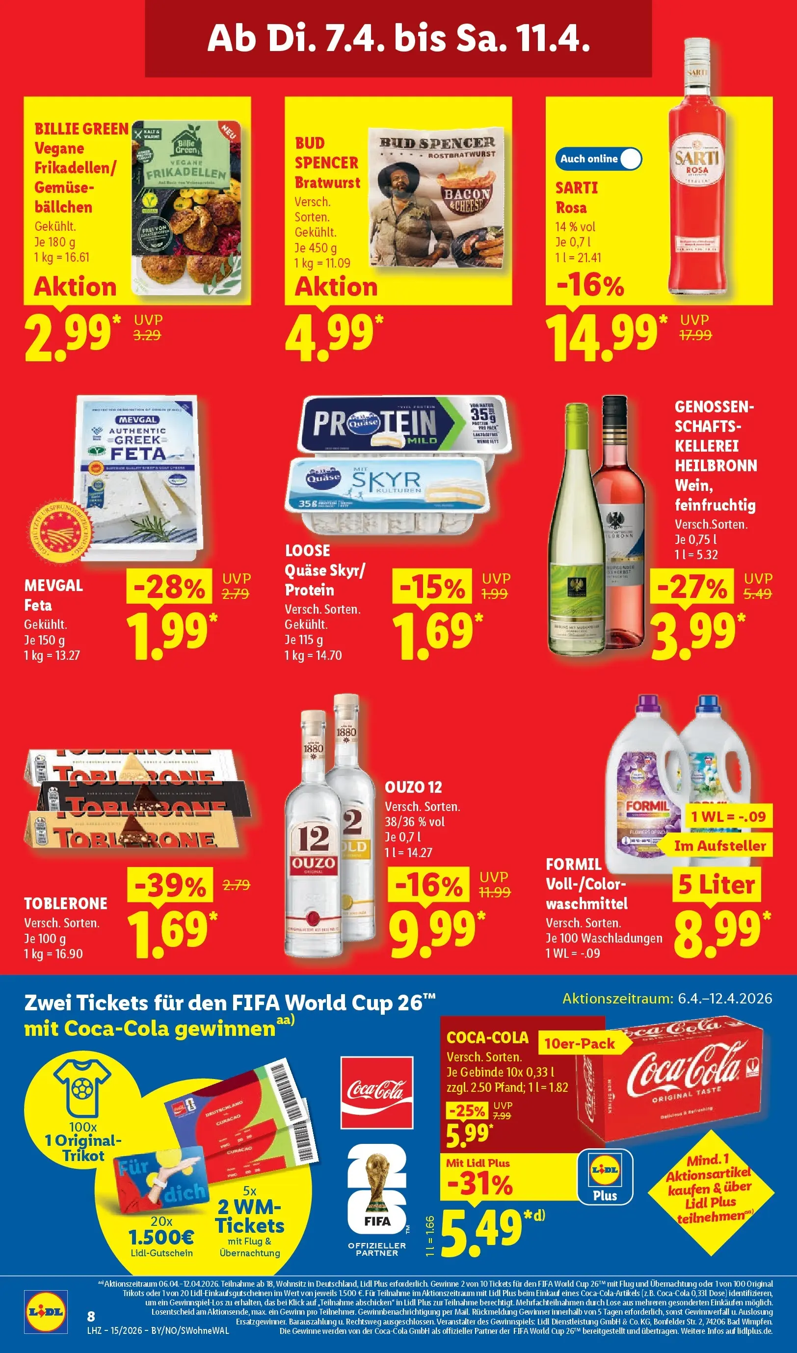 Lidl Prospekt Emlichheim (ab 05.04.2026) zum Blättern » Angebote | Seite: 10 | Produkte: Ouzo, Feta, Bad, Bratwurst