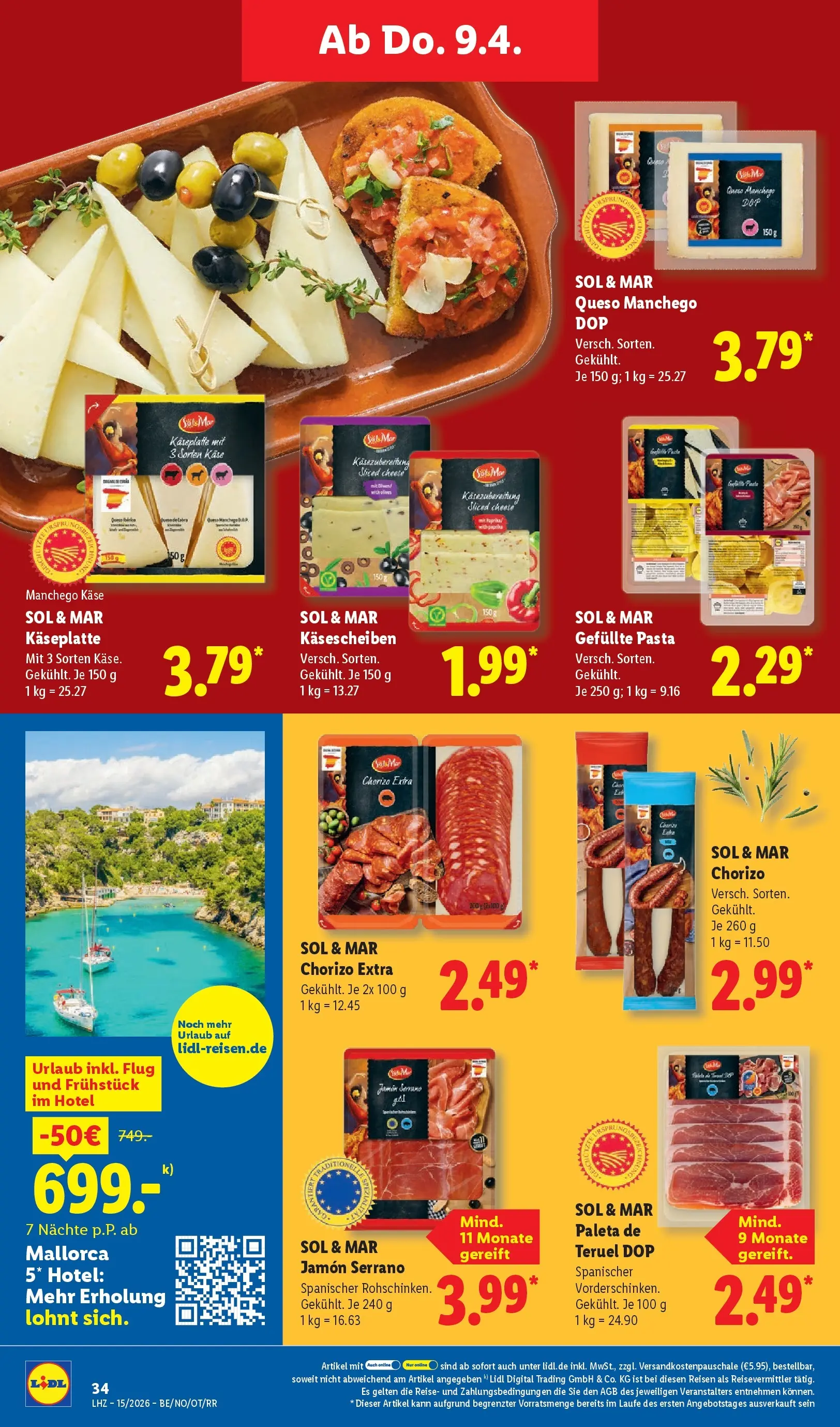 Lidl Prospekt Senftenberg (ab 05.04.2026) zum Blättern » Angebote | Seite: 48 | Produkte: Käse, Paprika, Pasta