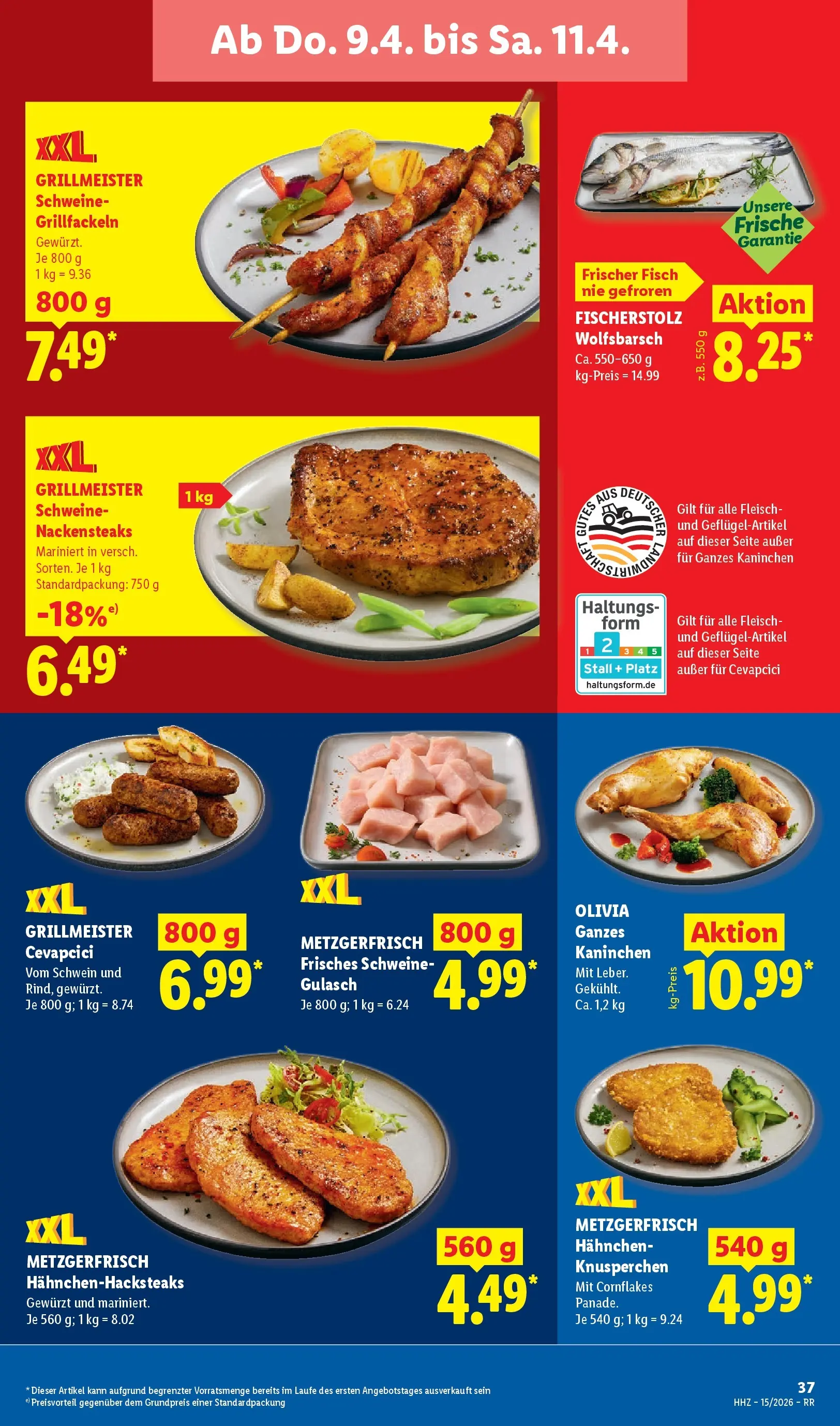 Lidl Prospekt Hagen (ab 05.04.2026) zum Blättern » Angebote | Seite: 55 | Produkte: Kaninchen, Fisch, Gulasch, Fleisch