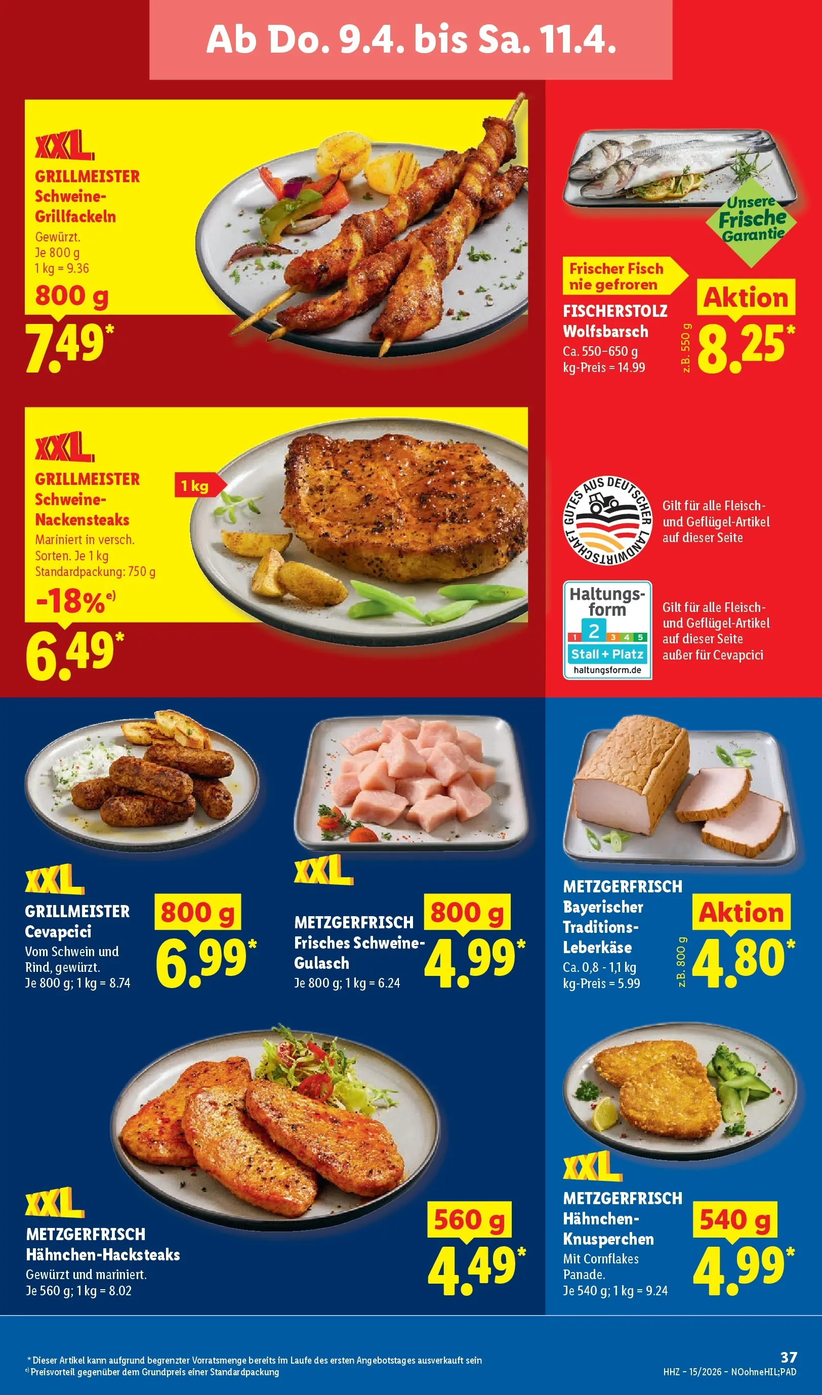 Lidl Prospekt Emlichheim (ab 05.04.2026) zum Blättern » Angebote | Seite: 55 | Produkte: Hahnchen, Cevapcici, Fisch, Fleisch