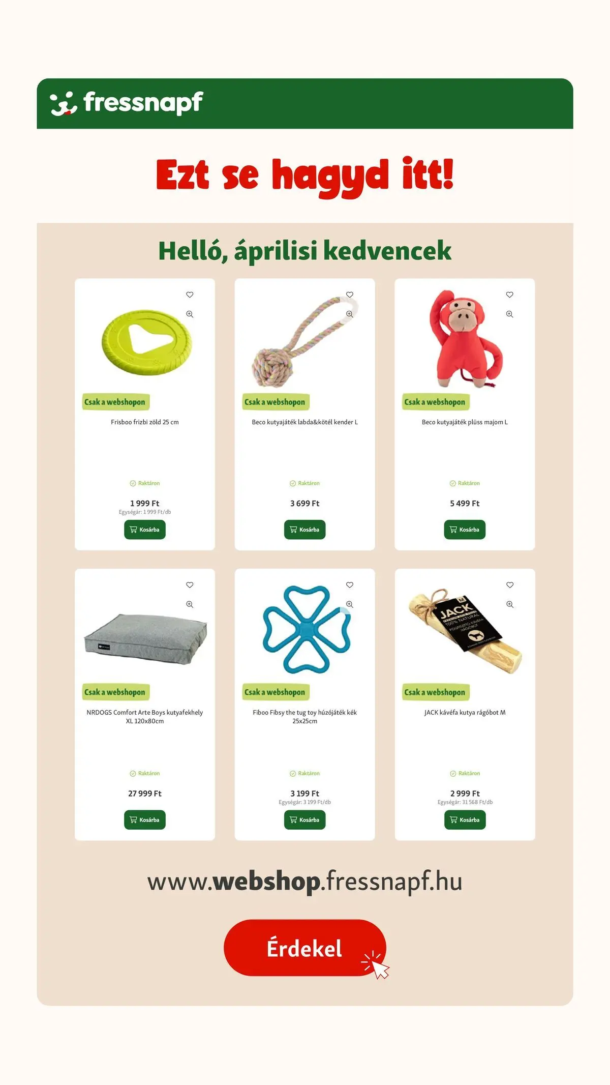 Fressnapf - Fressnapf újság érvényessége 2026.04.15-ig - 2026.04.05. -tól/töl > akció, lapozható szórólap 🛍️ | Oldal: 19 | Termékek: Plüss