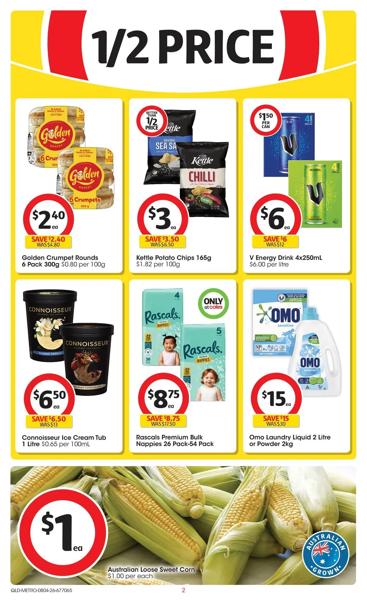 ﻿Coles catalogue valid from 08/04/2026 > Online Australia | Page: 2 | Products: Powder, Chocolate, Chips, Ice cream