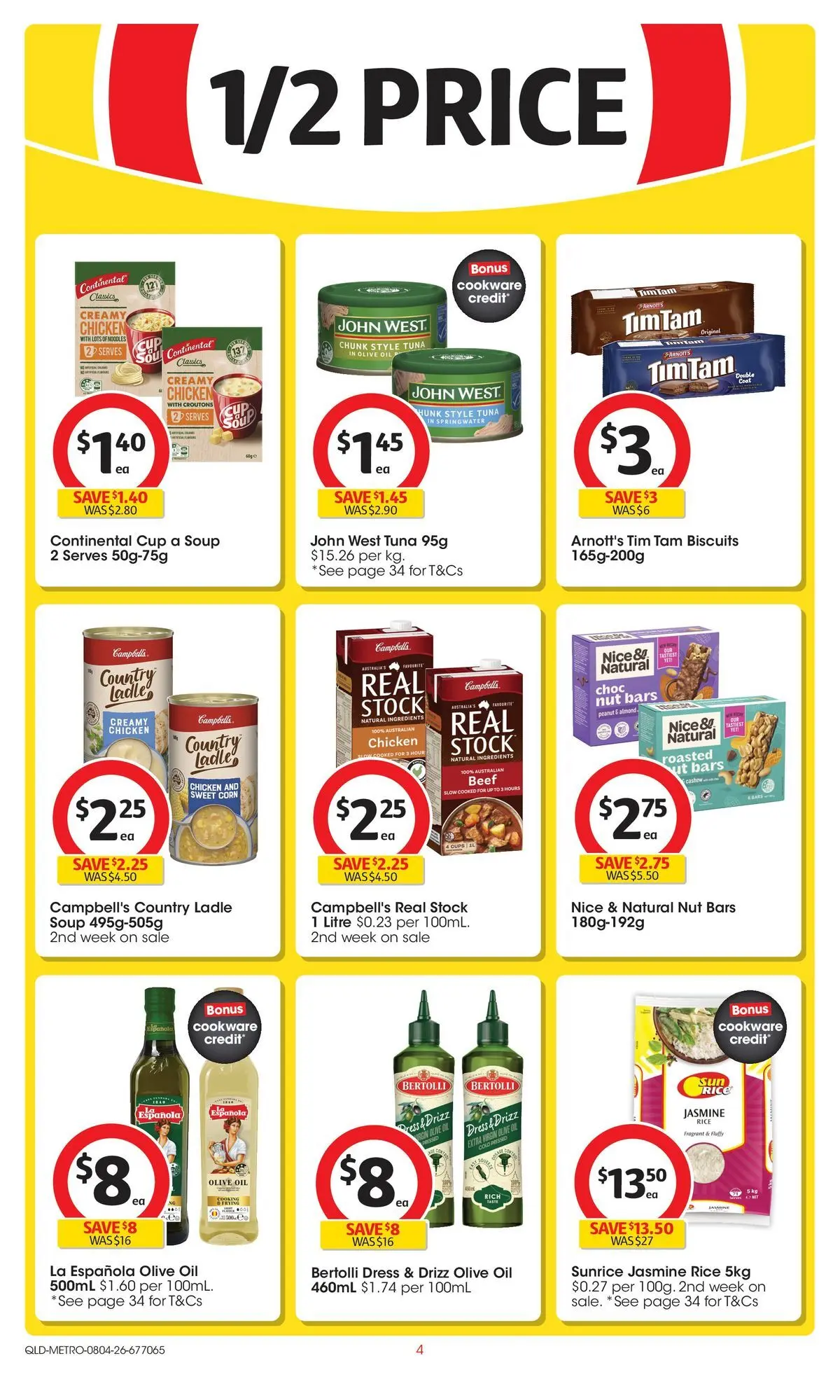 ﻿Coles catalogue valid from 08/04/2026 > Online Australia | Page: 4 | Products: Oil, Beef, Soup, Tuna