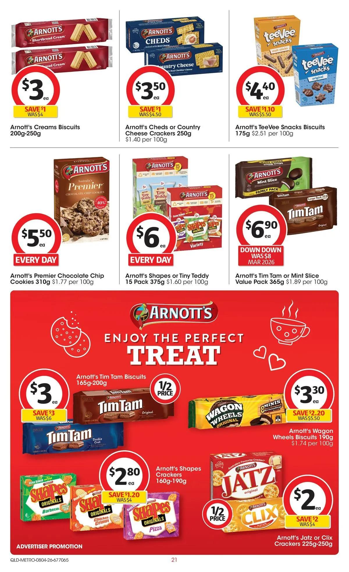﻿Coles catalogue valid from 08/04/2026 > Online Australia | Page: 21 | Products: Crackers, Cheese, Cream, Oven