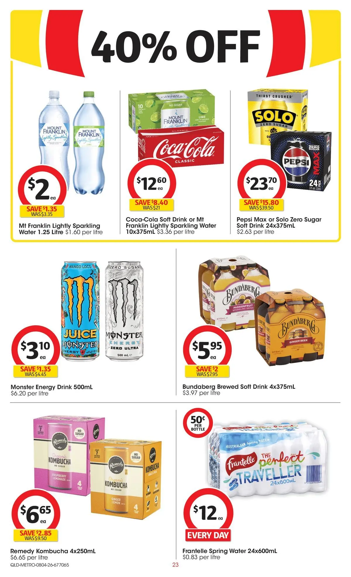 ﻿Coles catalogue valid from 08/04/2026 > Online Australia | Page: 23 | Products: Beer, Pepsi, Lemon, Mango
