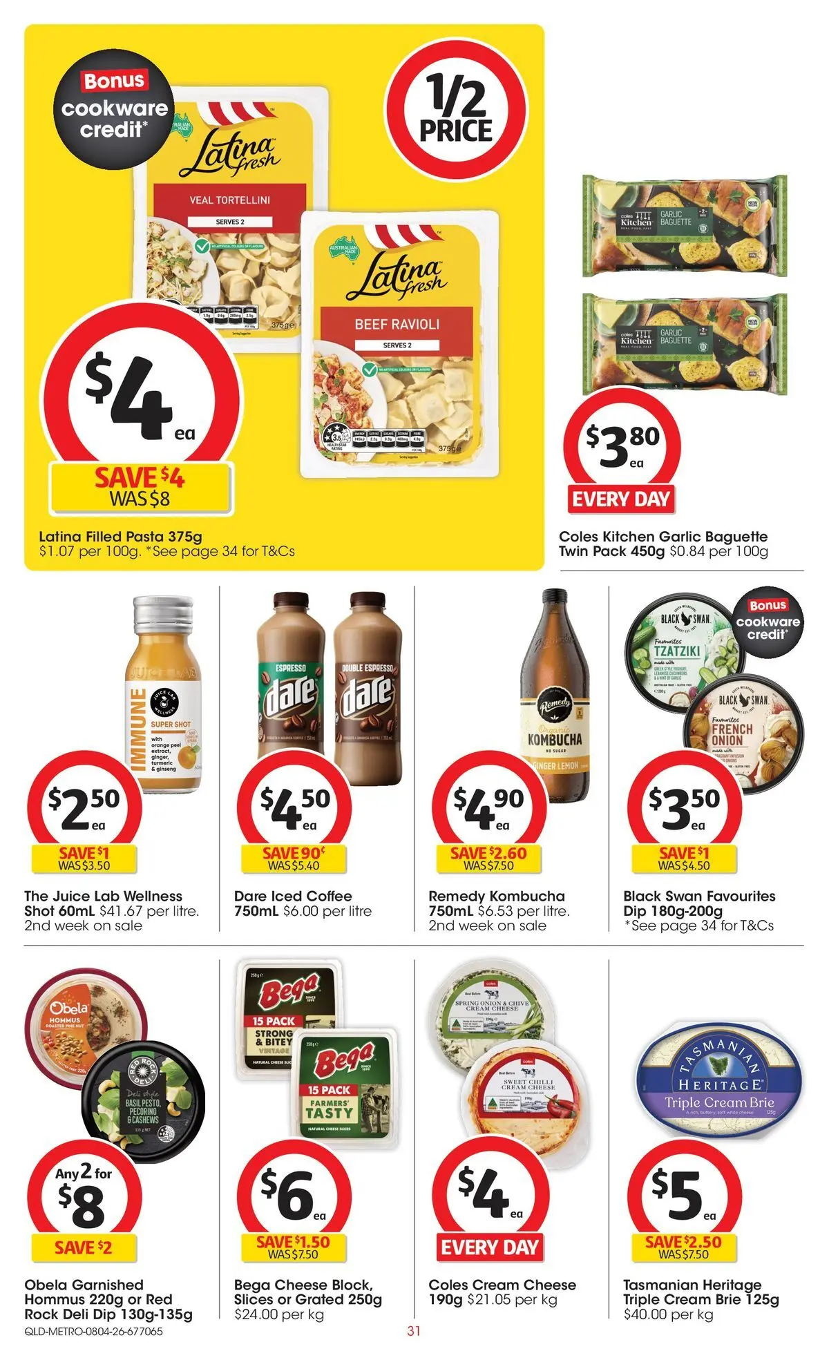 ﻿Coles catalogue valid from 08/04/2026 > Online Australia | Page: 31 | Products: Beef, Pasta, Cream, Garlic