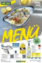 METRO Monatsmen&uuml; April - ab 06.04.2026