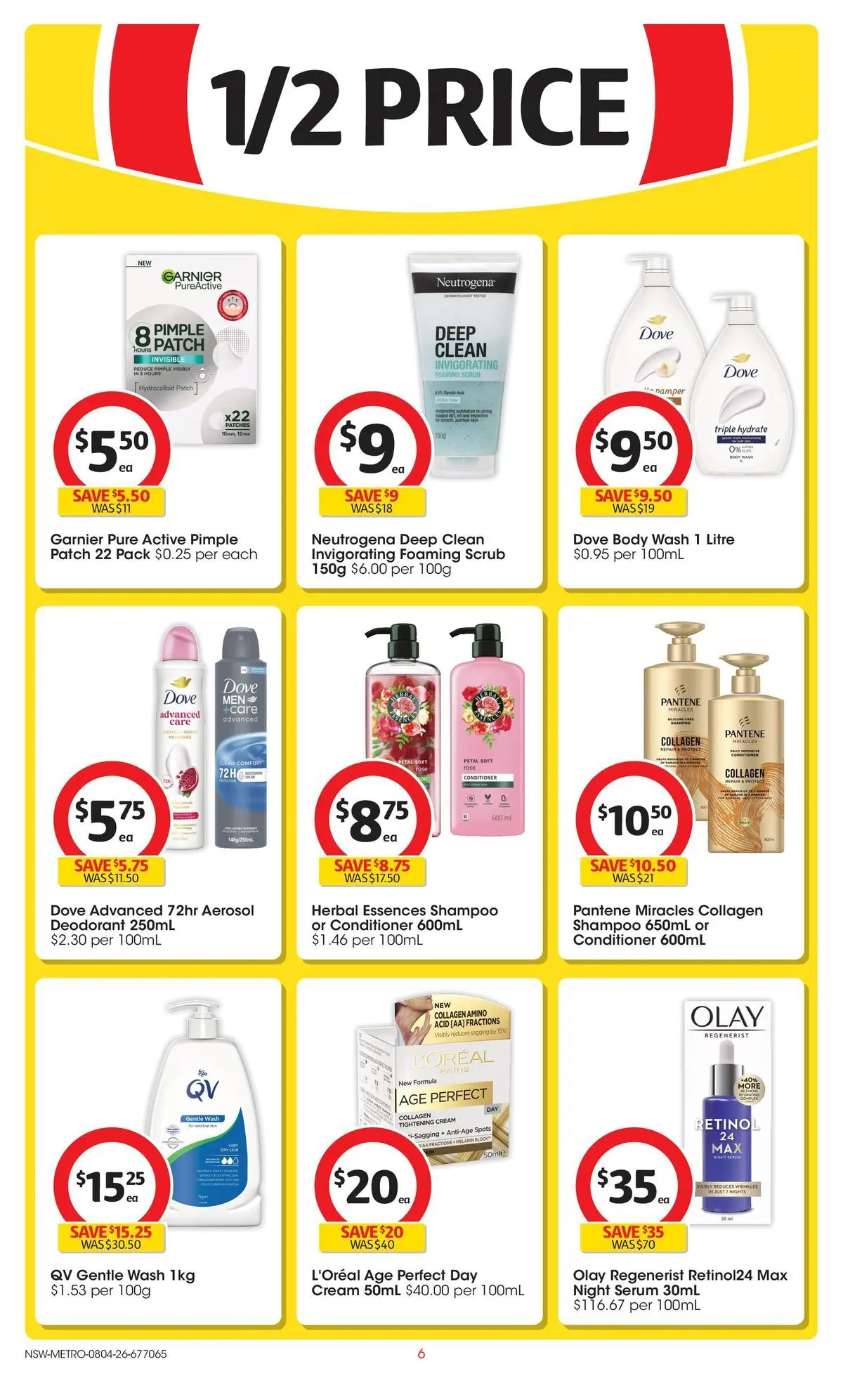 Deals - Coles Catalogue - 8th April - 07/04/2026 > weekly / monthly specials | Page: 6 | Products: Shampoo, Scrub, Cream, Collagen