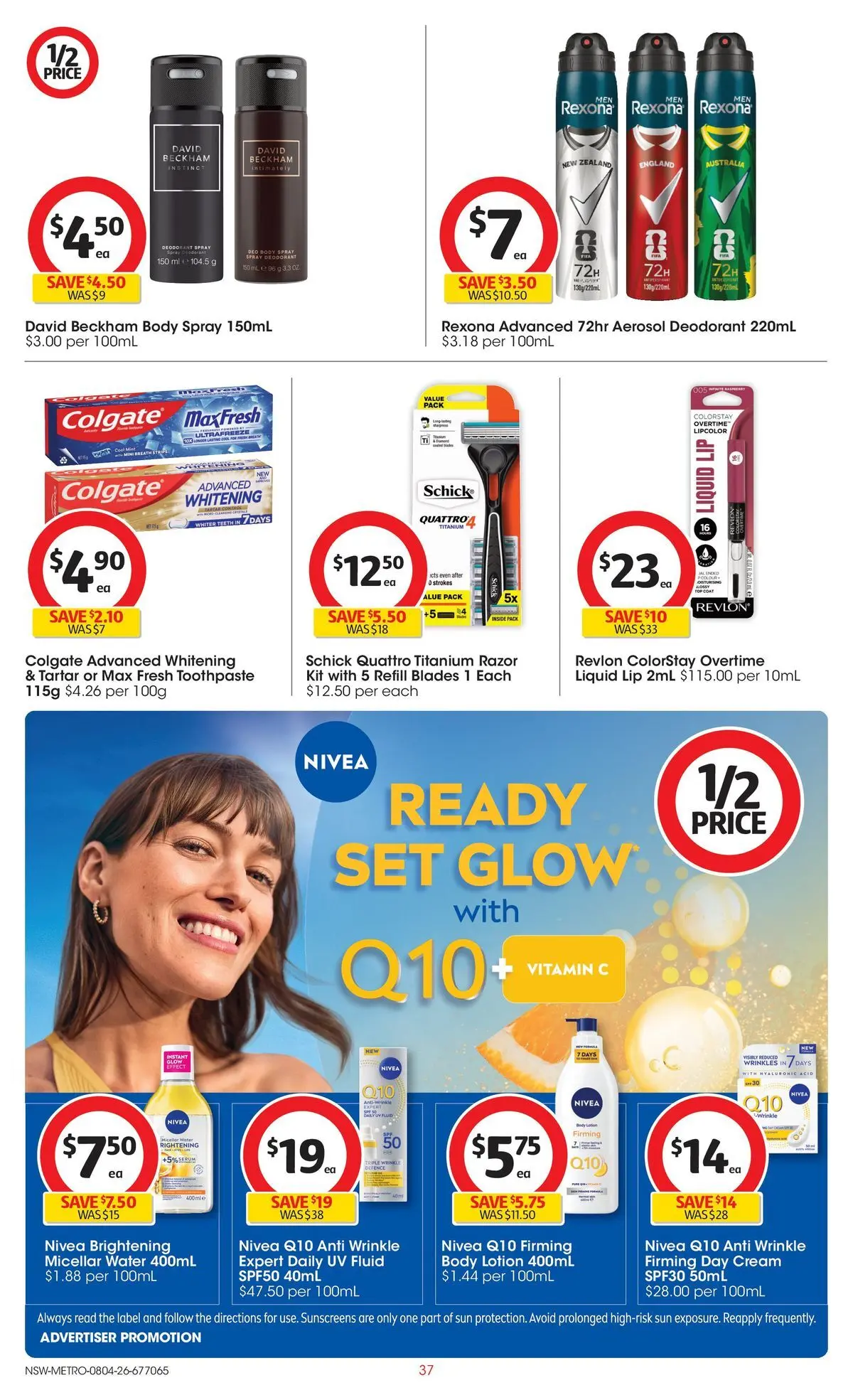 Deals - Coles Catalogue - 8th April - 07/04/2026 > weekly / monthly specials | Page: 37 | Products: Lotion, Deodorant, Water, Vitamin
