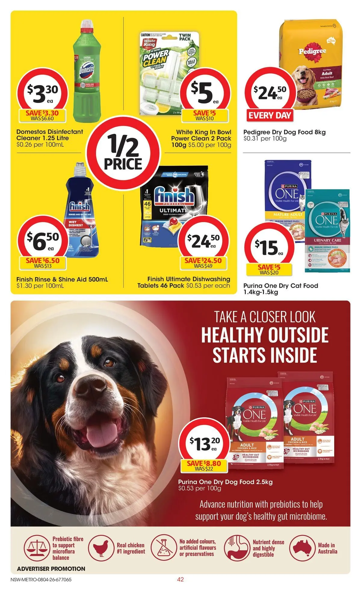 Deals - Coles Catalogue - 8th April - 07/04/2026 > weekly / monthly specials | Page: 42 | Products: Cleaner, Chicken, Rice, Dog food