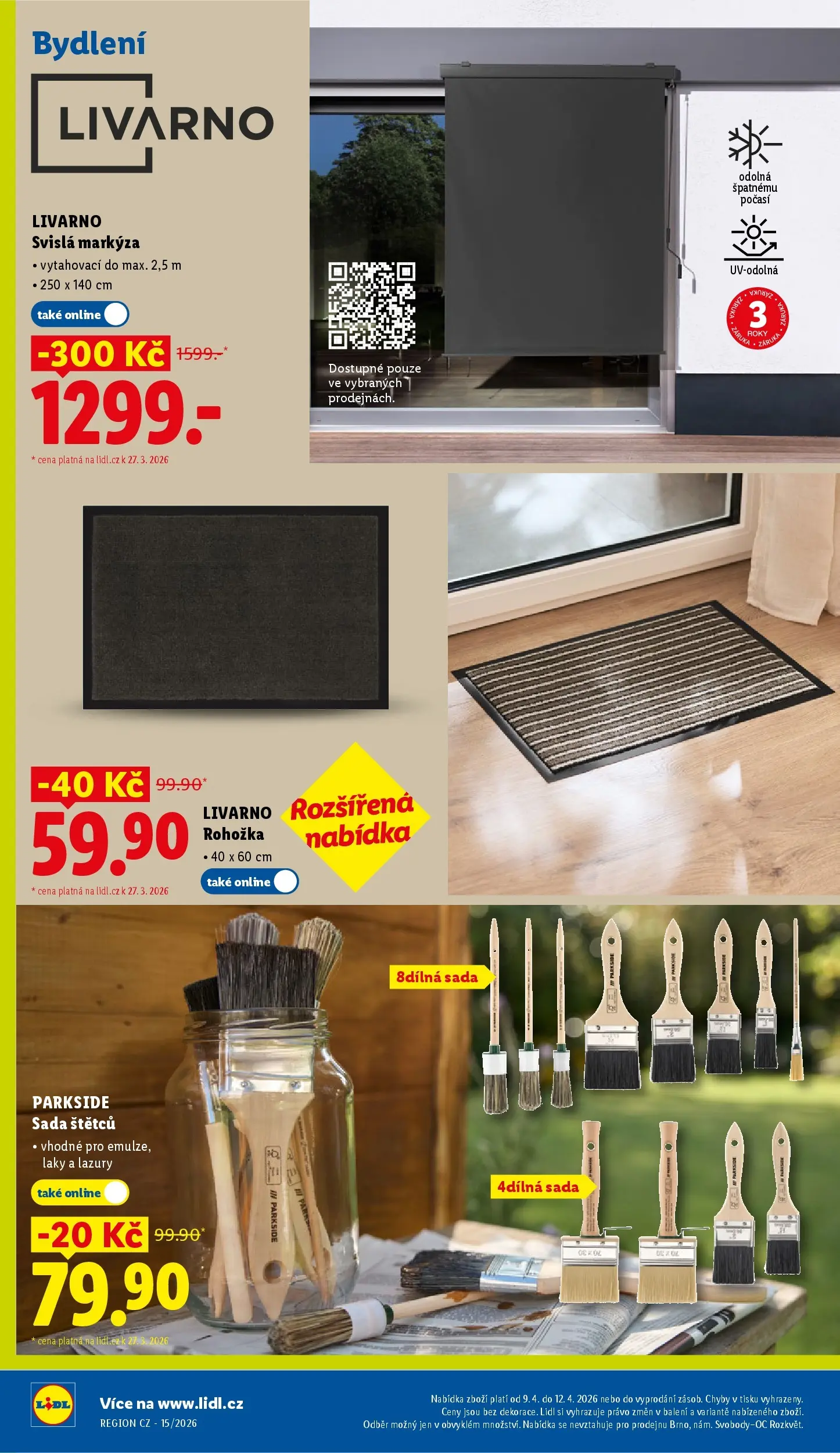 Lidl leták od 06.04.2026 - Nový akční leták | Strana: 16 | Produkty: Parkside, Paruka, Rohožka, Markýza