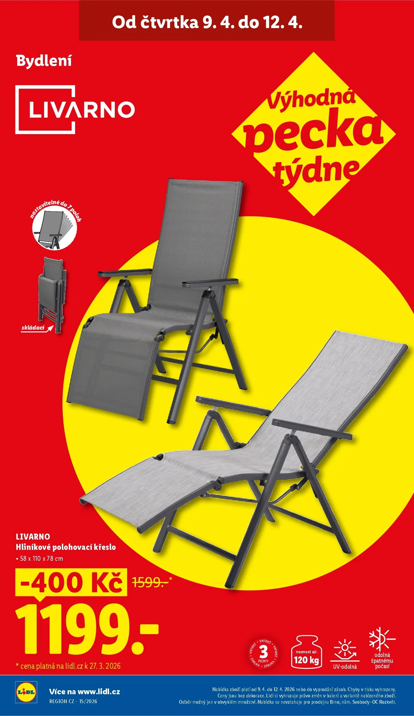 Lidl leták od 06.04.2026 - Nový akční leták | Strana: 17 | Produkty: Křeslo