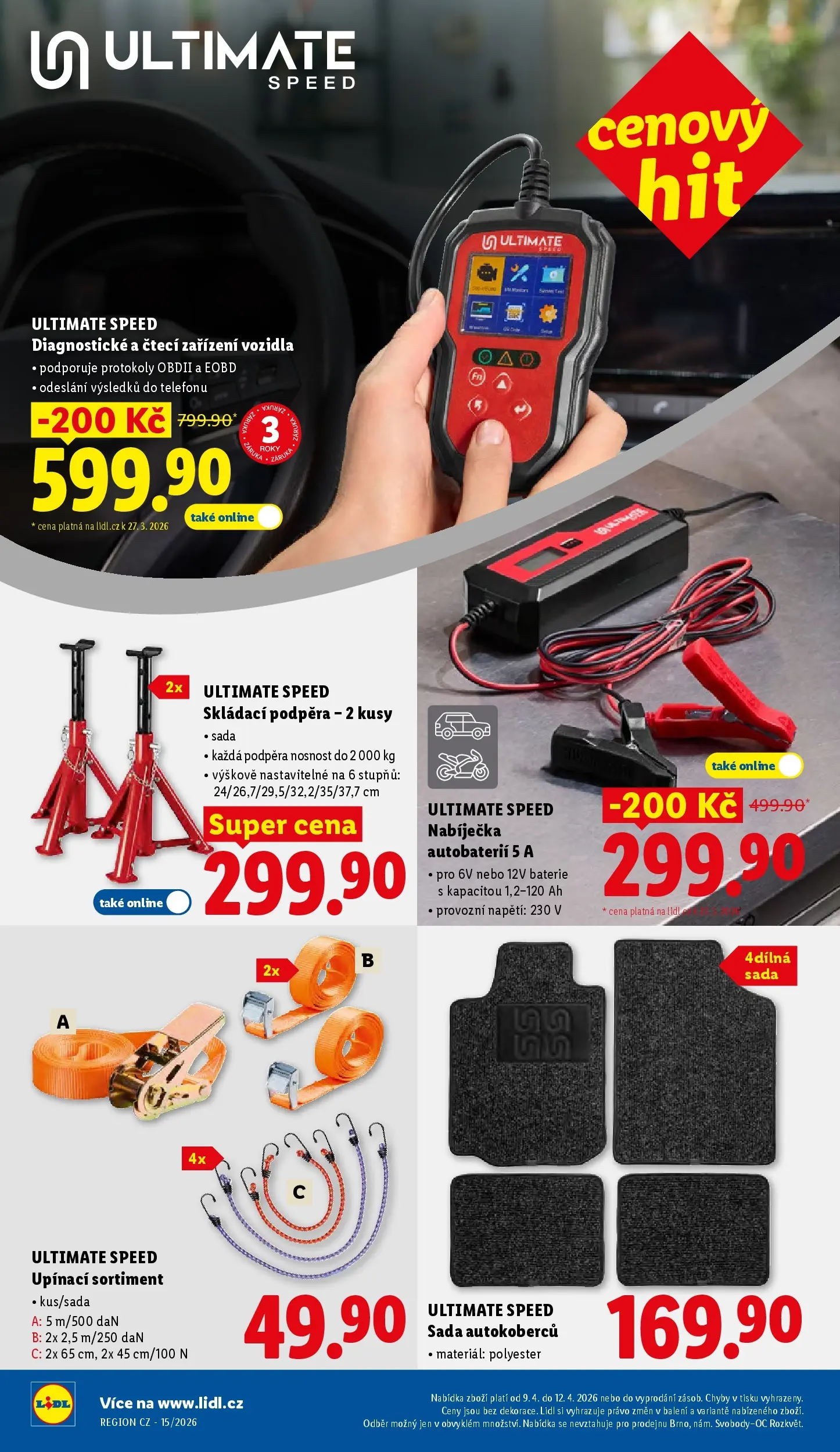 Lidl leták od 06.04.2026 - Nový akční leták | Strana: 20 | Produkty: Nabíječka autobaterií, Ultimate Speed, Baterie