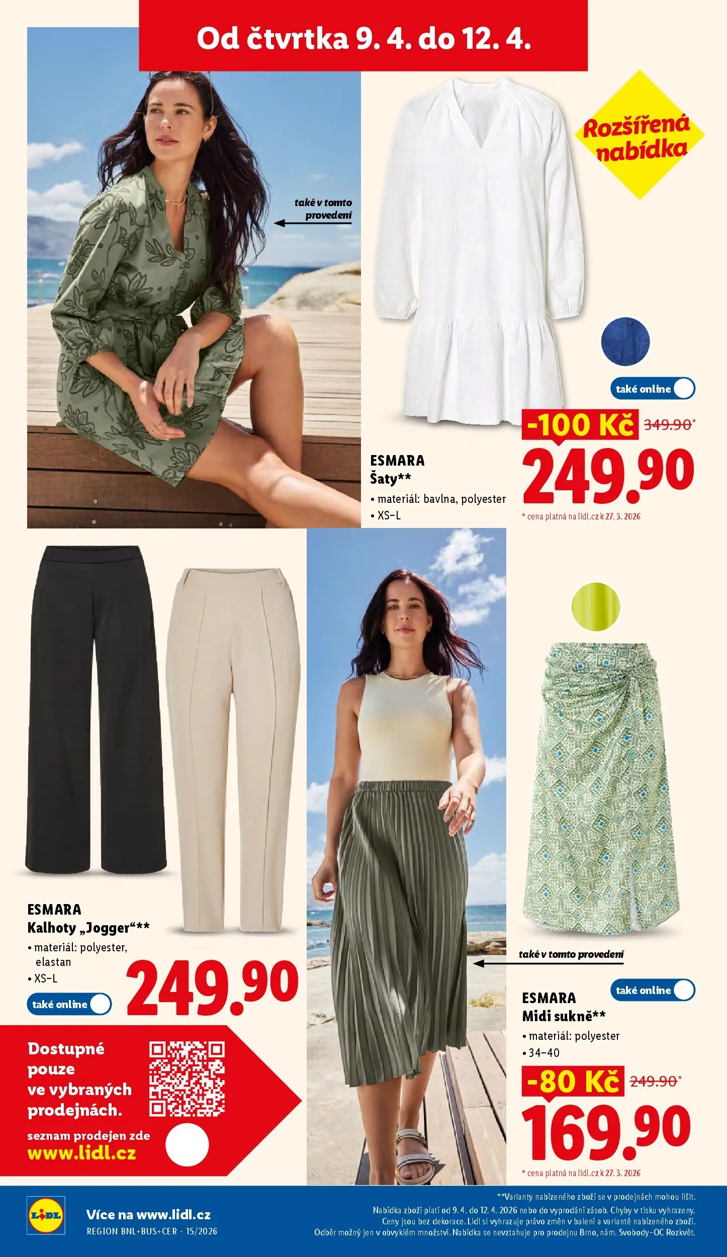 Lidl leták od 06.04.2026 - Nový akční leták | Strana: 26 | Produkty: Šaty, Sukně, Kalhoty