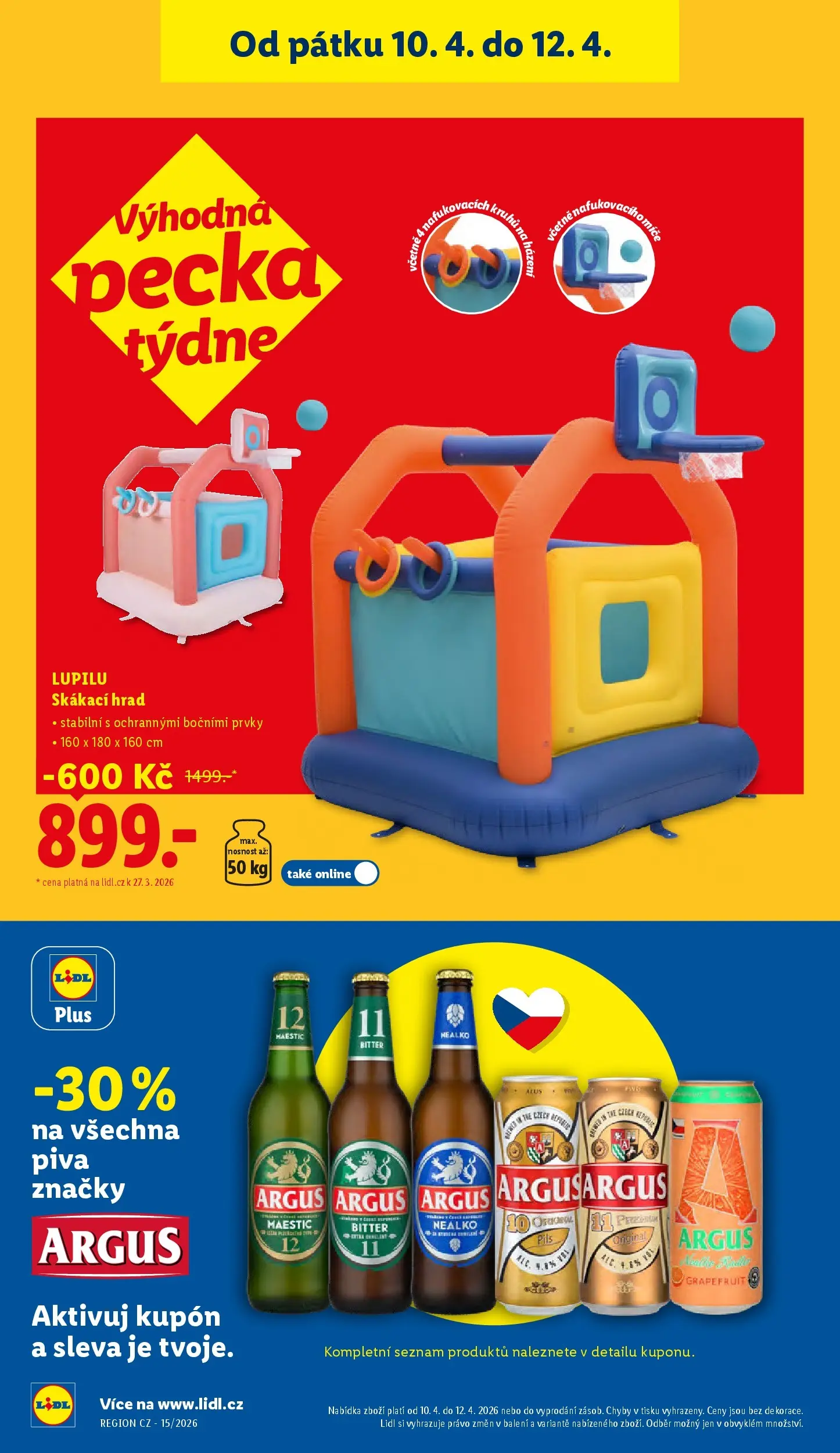 Lidl leták od 06.04.2026 - Nový akční leták | Strana: 28 | Produkty: Skákací hrad, Argus
