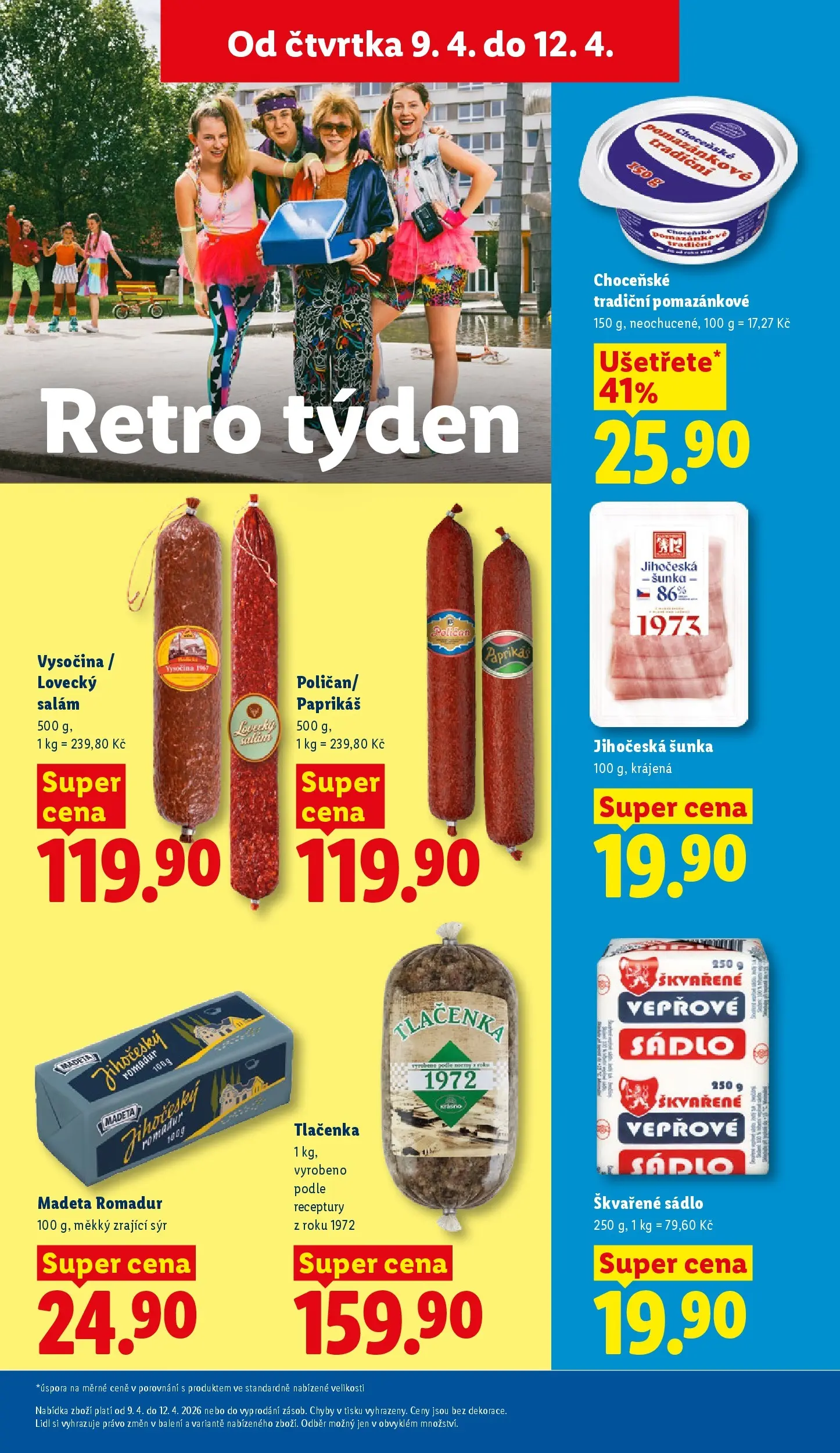 Lidl leták od 08.04.2026 - Nový akční leták | Strana: 13 | Produkty: Sýr, Vysočina, Tlačenka, Lovecký salám
