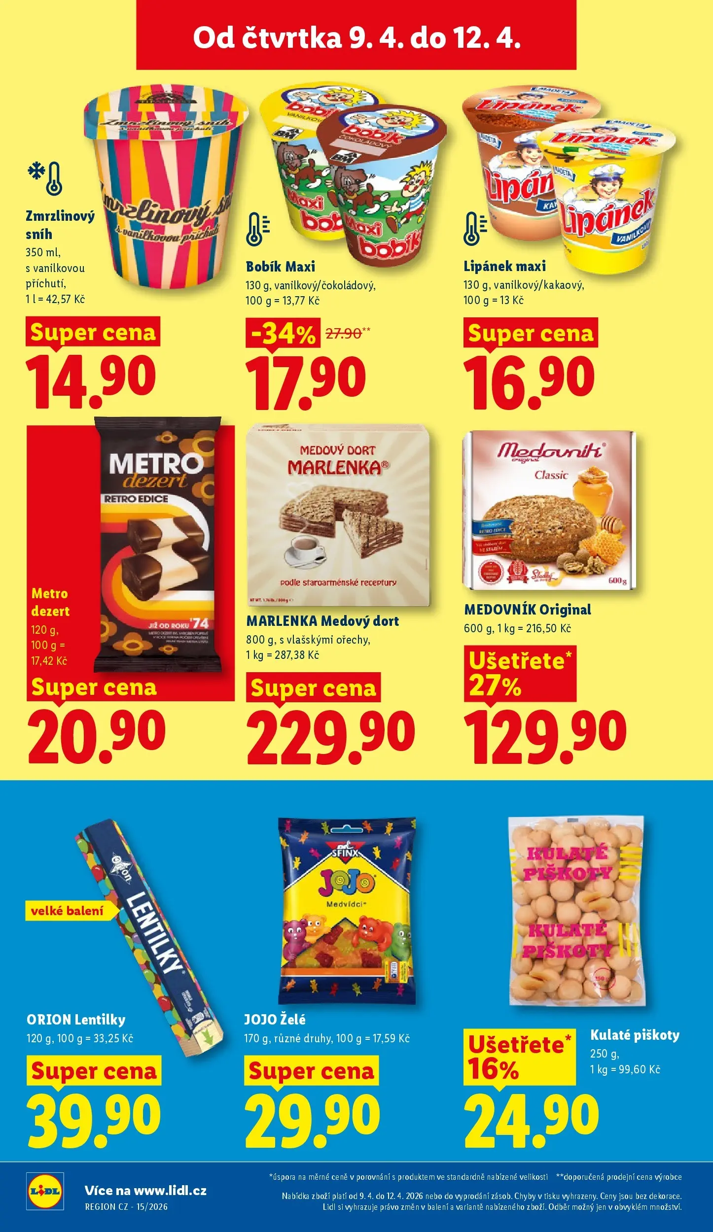 Lidl leták od 08.04.2026 - Nový akční leták | Strana: 14 | Produkty: Jojo, Lipánek, Ořechy, Lentilky Orion