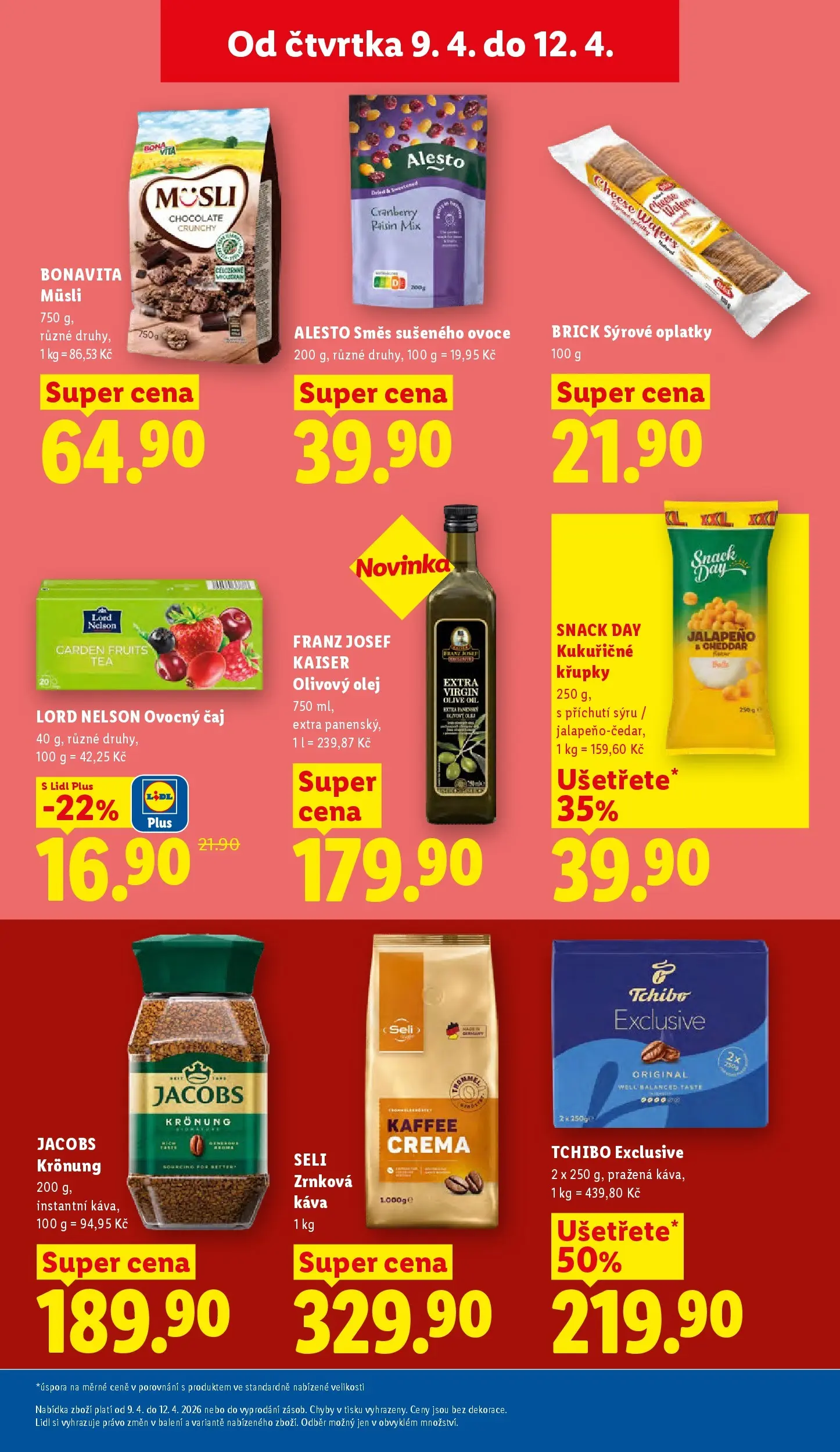 Lidl leták od 08.04.2026 - Nový akční leták | Strana: 21 | Produkty: Káva, Jacobs, Zrnková káva, Cheddar