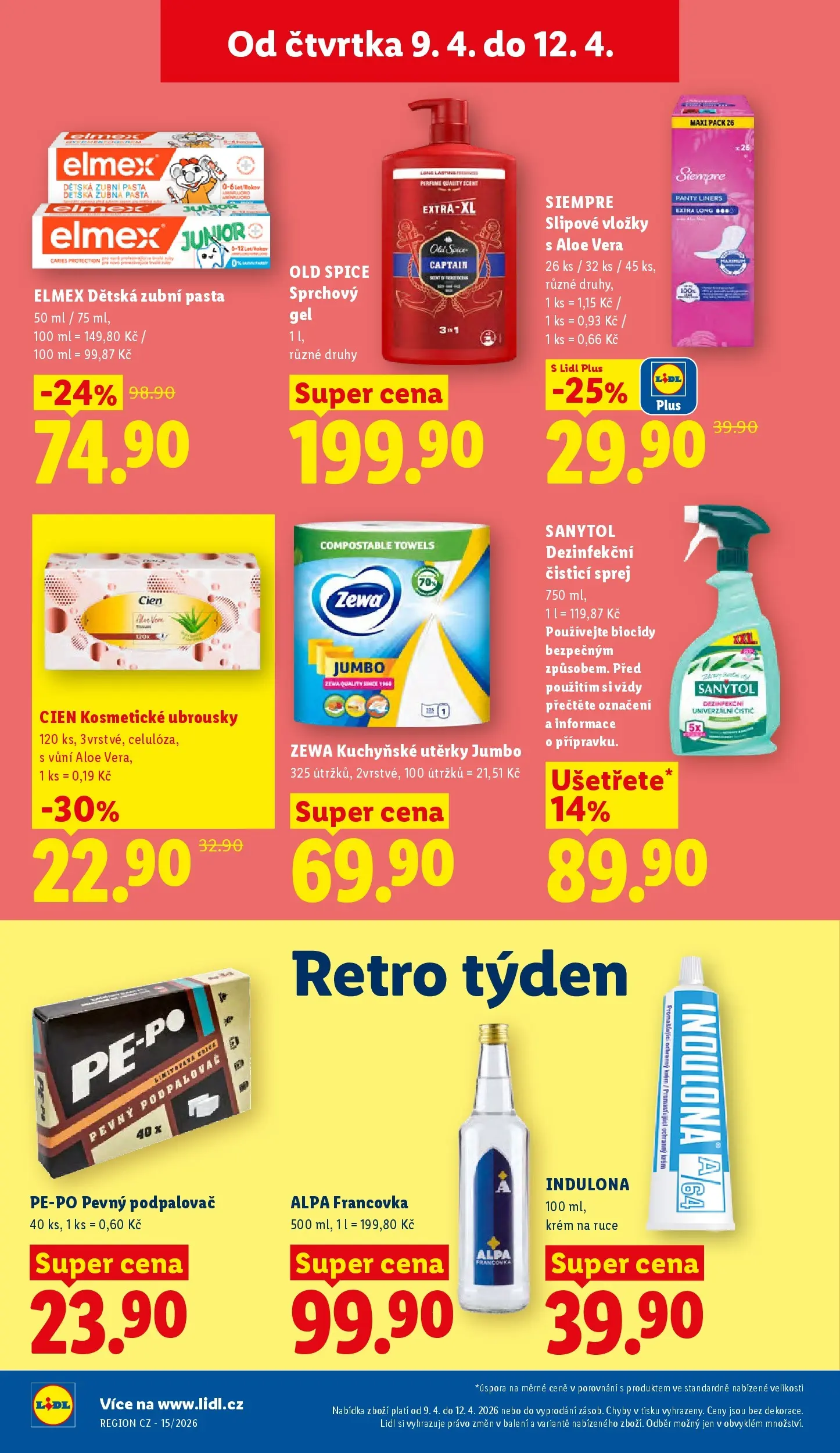 Lidl leták od 08.04.2026 - Nový akční leták | Strana: 26 | Produkty: Krém na ruce, Cien, Alpa, Old Spice