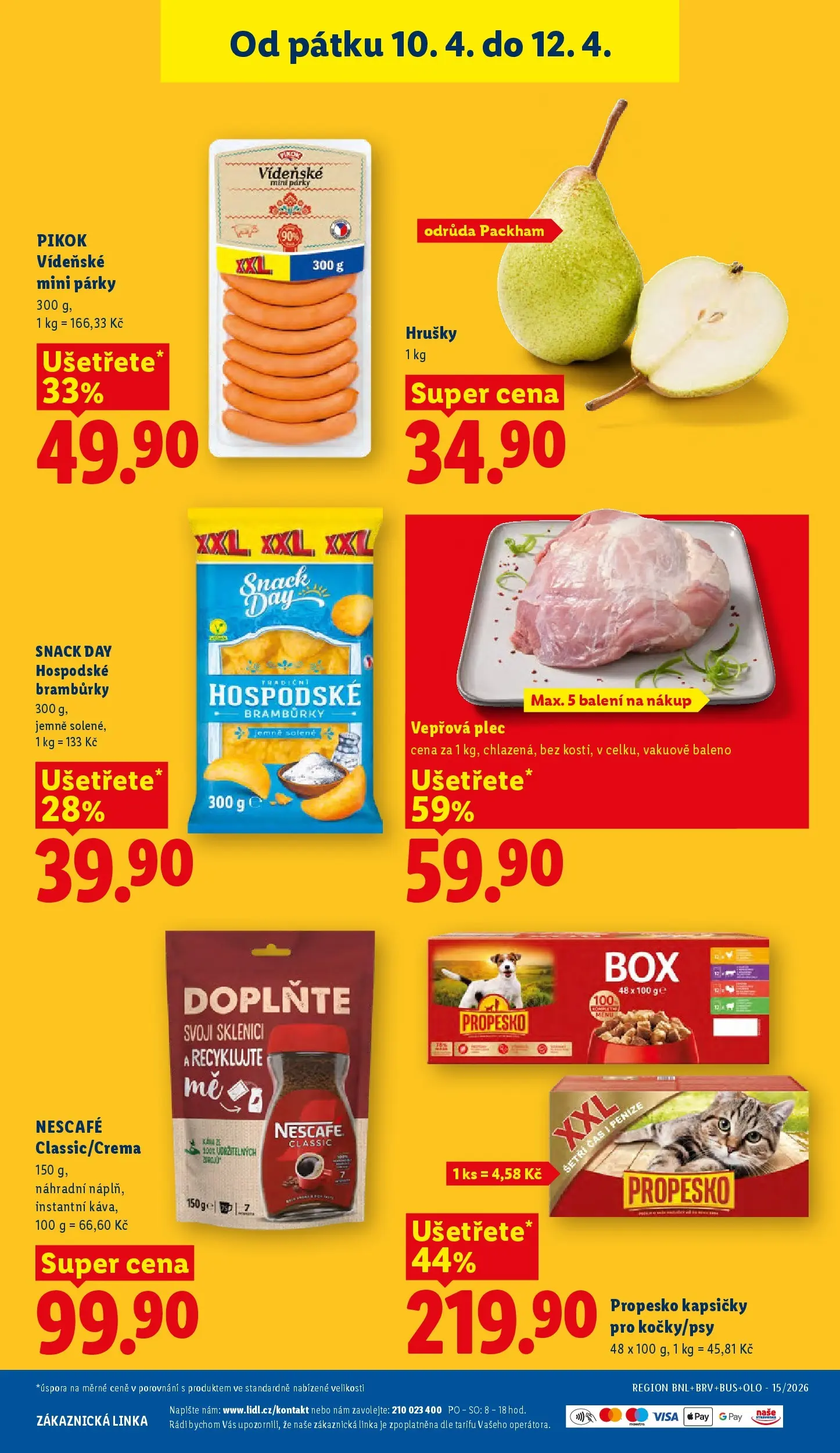 Lidl leták od 08.04.2026 - Nový akční leták | Strana: 43 | Produkty: Káva, Párky, Instantní káva, Pikok