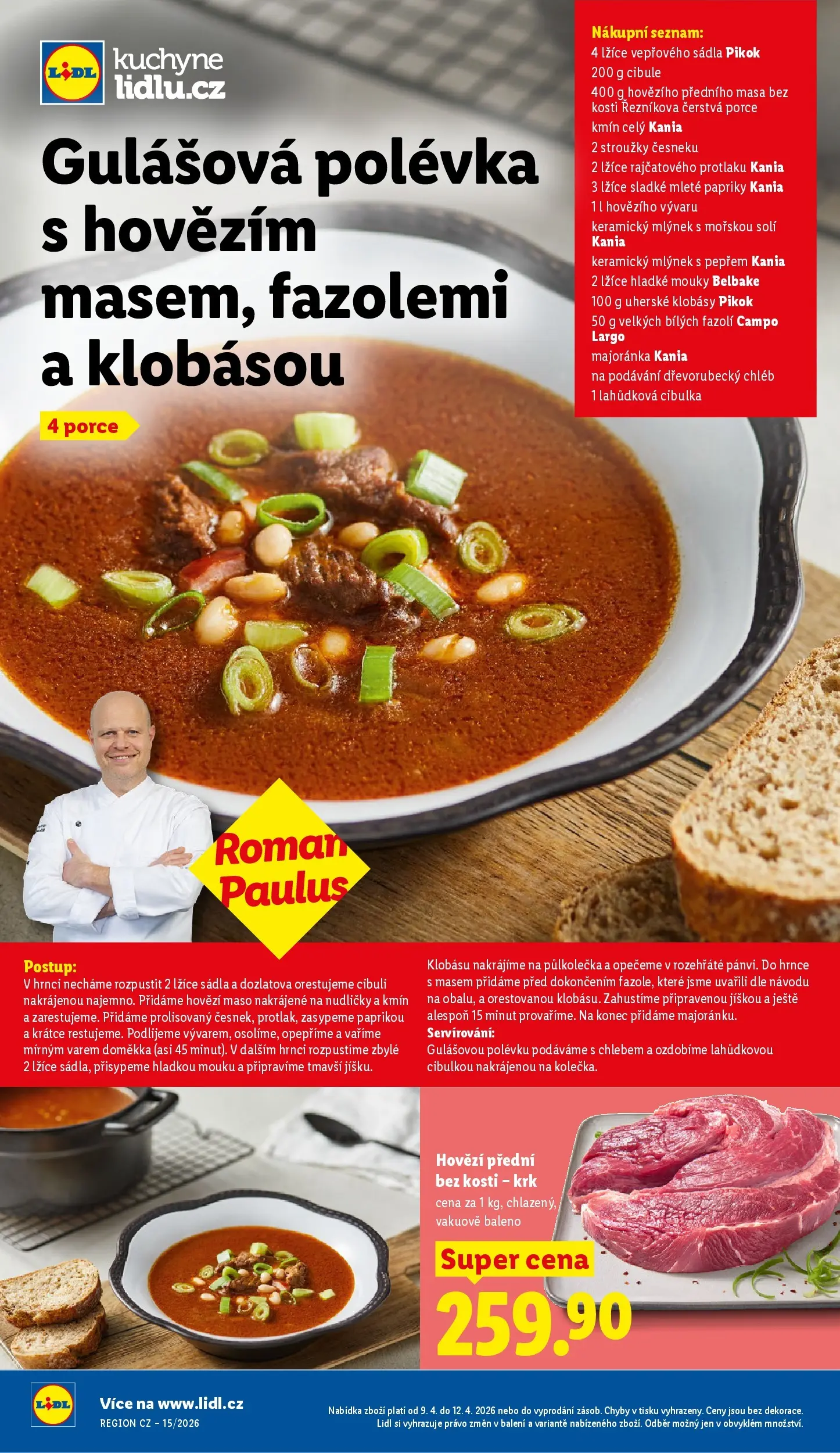 Lidl leták od 08.04.2026 - Nový akční leták | Strana: 48 | Produkty: Chléb, Klobásy, Paprika, Pikok
