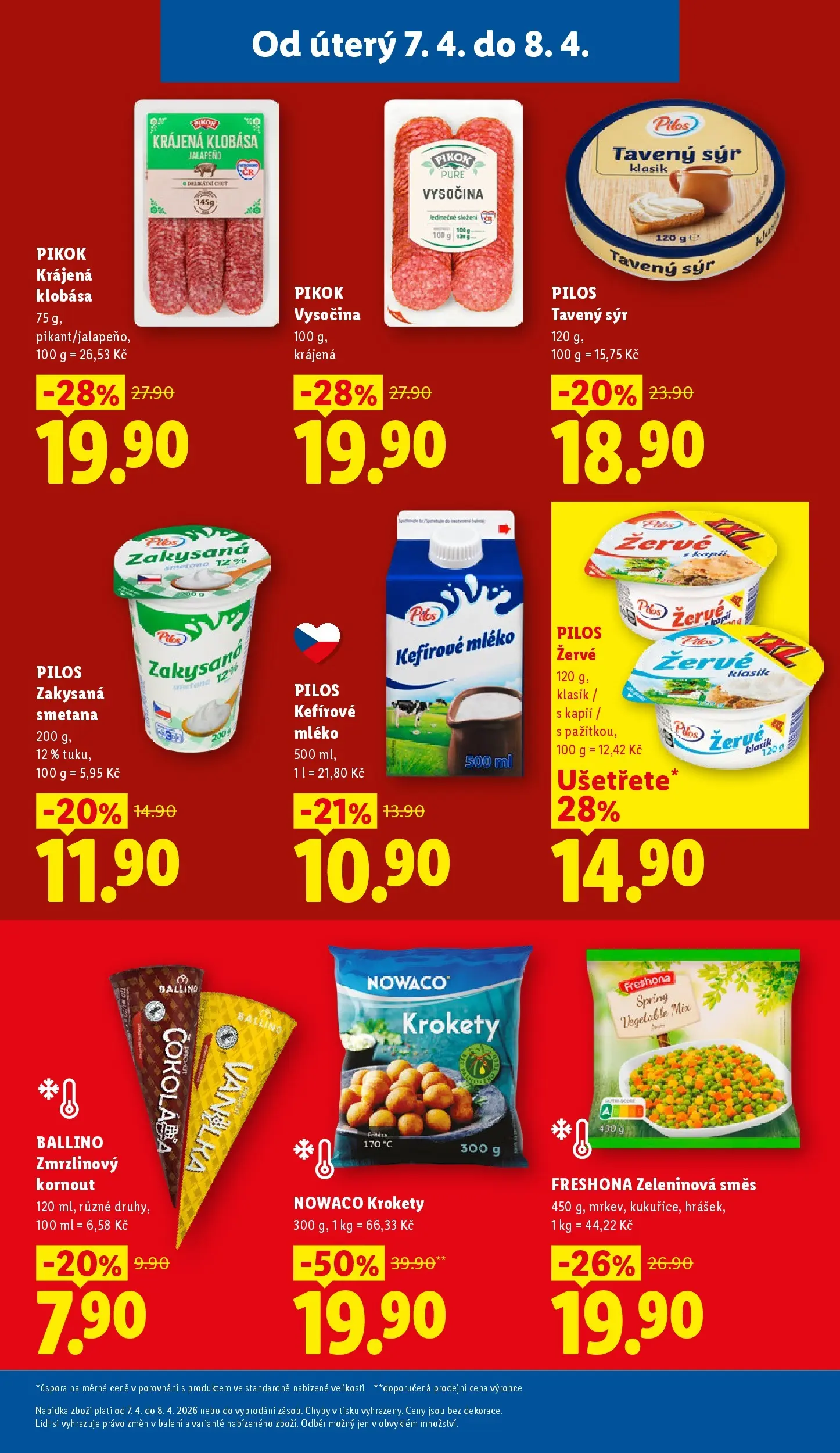 Lidl leták od 06.04.2026 - Nový akční leták | Strana: 13 | Produkty: Krokety, Mléko, Žervé, Pikok
