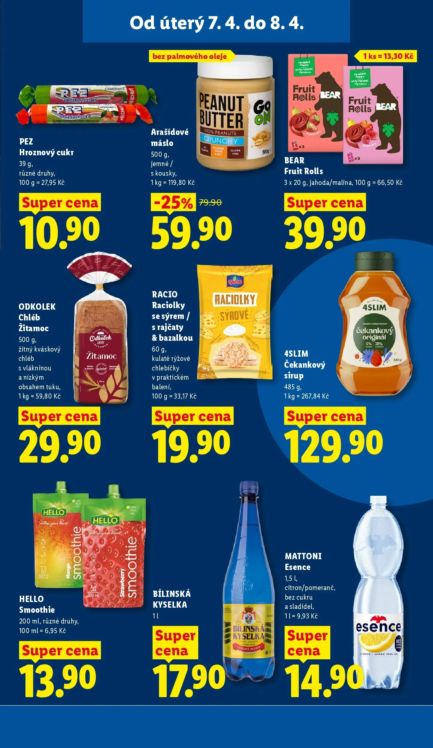 Lidl leták od 06.04.2026 - Nový akční leták | Strana: 19 | Produkty: Mattoni, Chléb, Čekankový sirup, Mattoni Esence