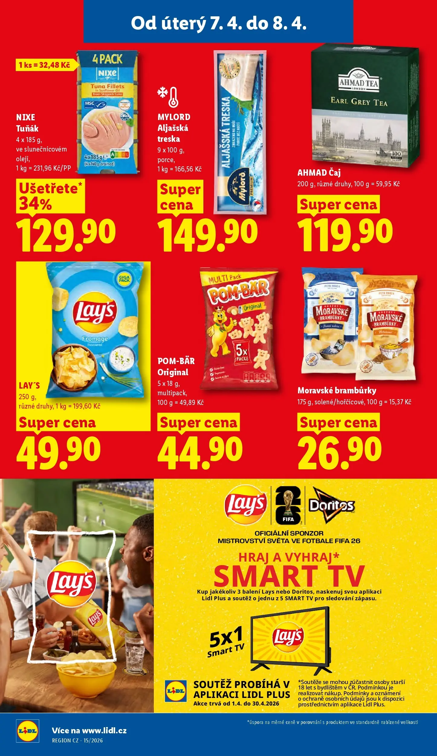 Lidl leták od 06.04.2026 - Nový akční leták | Strana: 20 | Produkty: Čaj, Bramburky, Doritos, Lay's